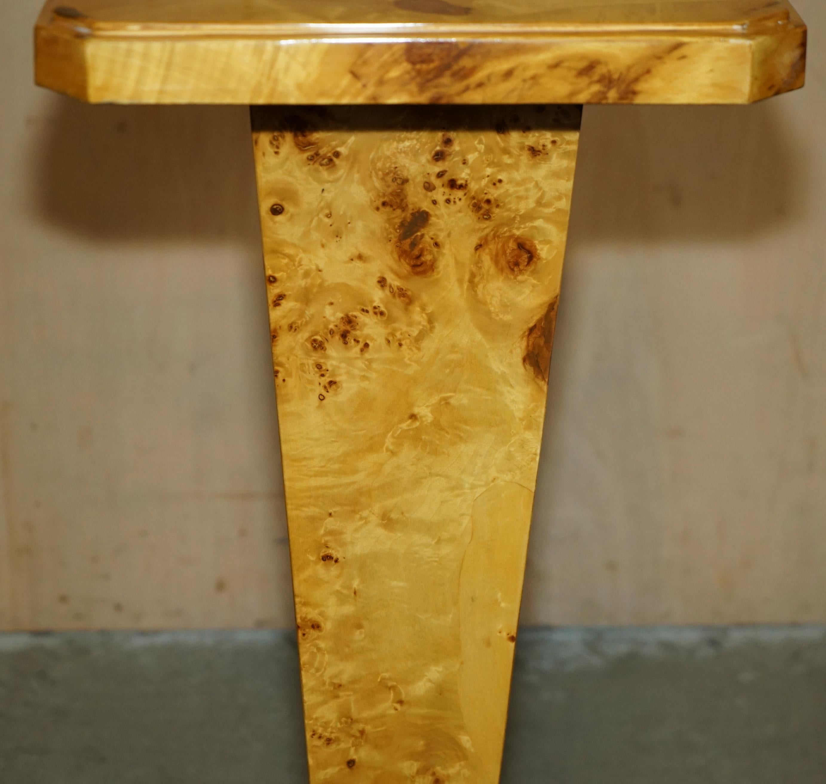 LOVELY PAiR OF ART DECO BIEDERMEIER STYLE BURR WALNUT PLANT JARDINIERE STANDS For Sale 6