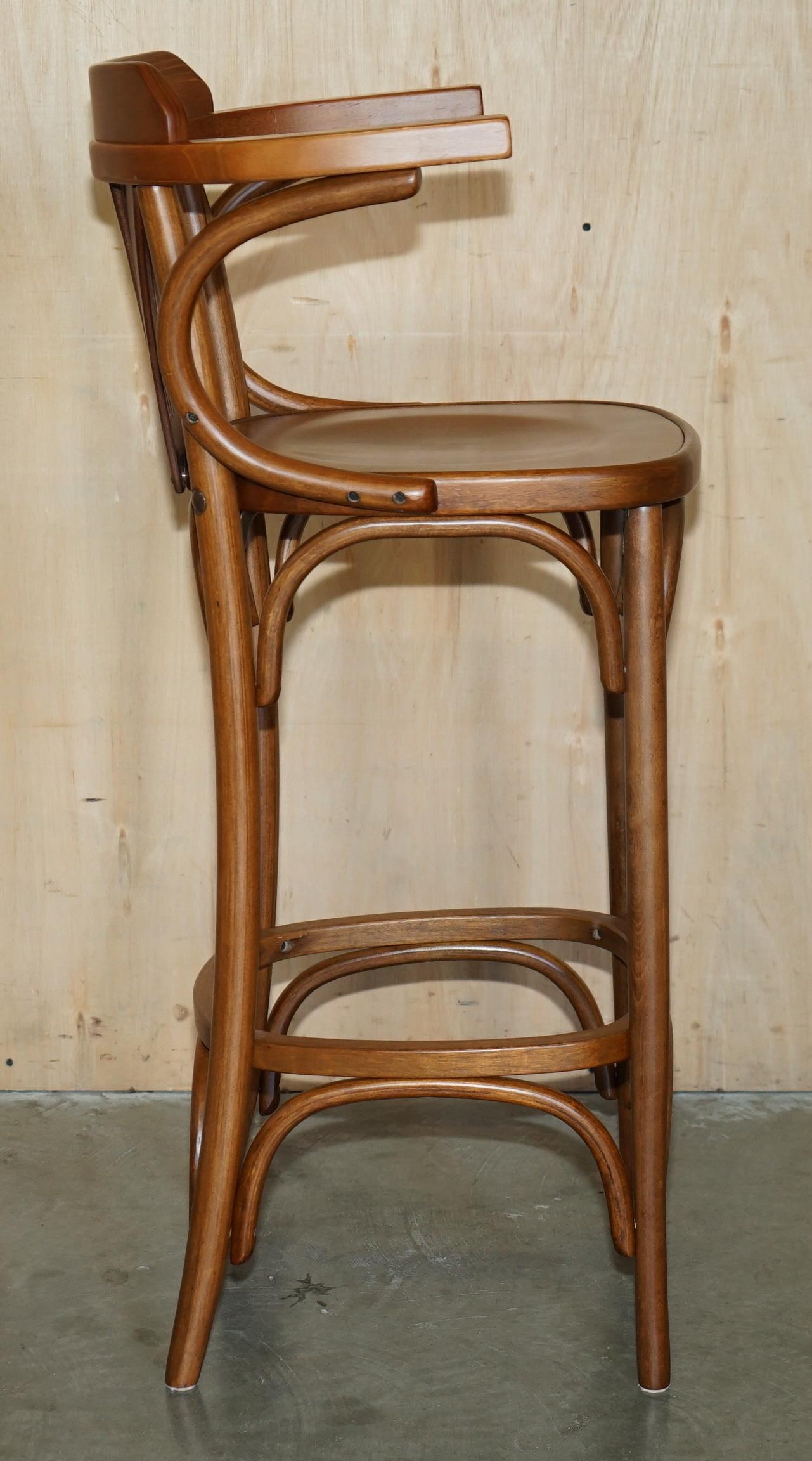 LOVELY PAIR OF BENTWOOD THONET BAR STOOLS FOR KiTCHENS COCKTAIL AT HOME BARS ETC 2