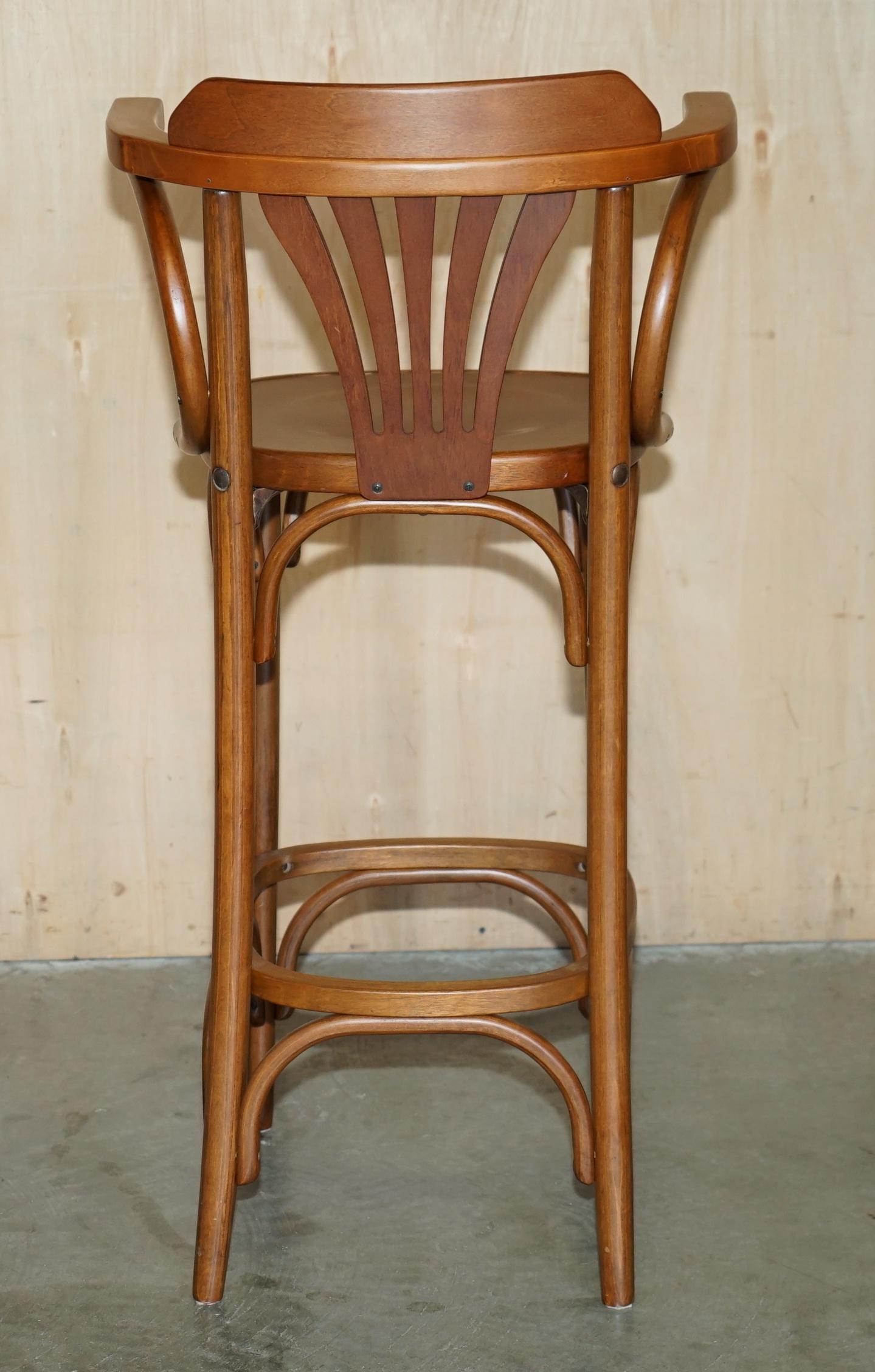 LOVELY PAIR OF BENTWOOD THONET BAR STOOLS FOR KiTCHENS COCKTAIL AT HOME BARS ETC 3