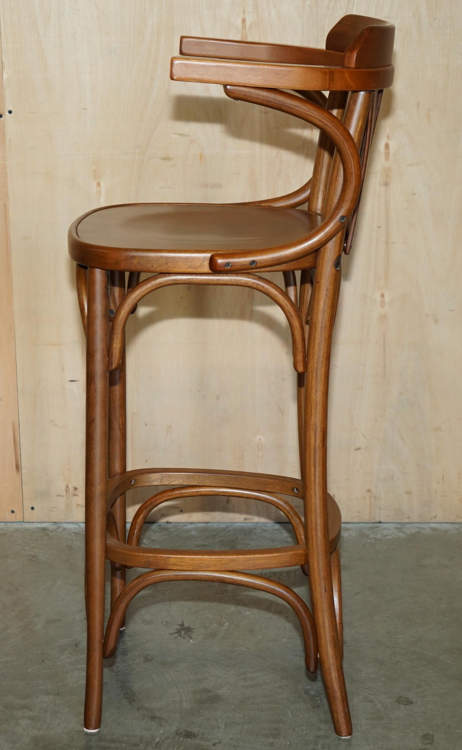 LOVELY PAIR OF BENTWOOD THONET BAR STOOLS FOR KiTCHENS COCKTAIL AT HOME BARS ETC 4