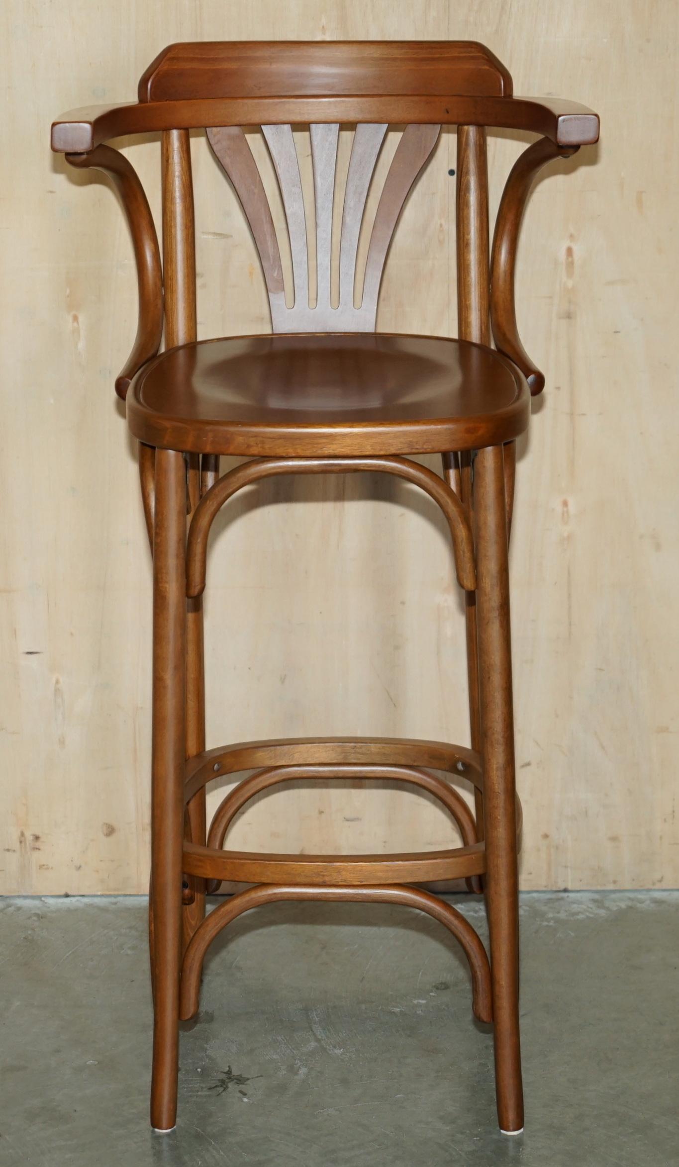 Mid-Century Modern LOVELY PAIR OF BENTWOOD THONET BAR STOOLS FOR KiTCHENS COCKTAIL AT HOME BARS ETC