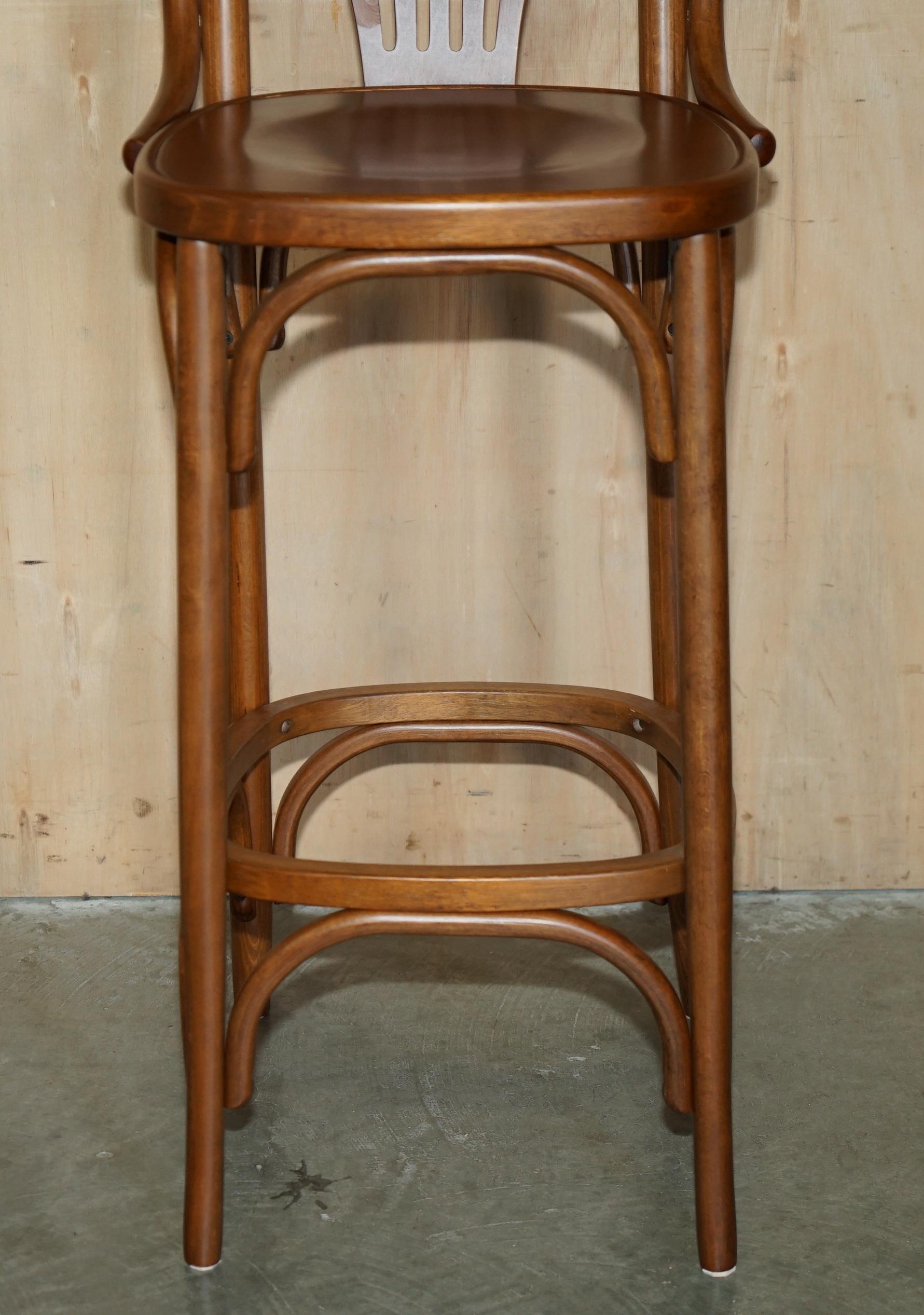 LOVELY PAIR OF BENTWOOD THONET BAR STOOLS FOR KiTCHENS COCKTAIL AT HOME BARS ETC 1