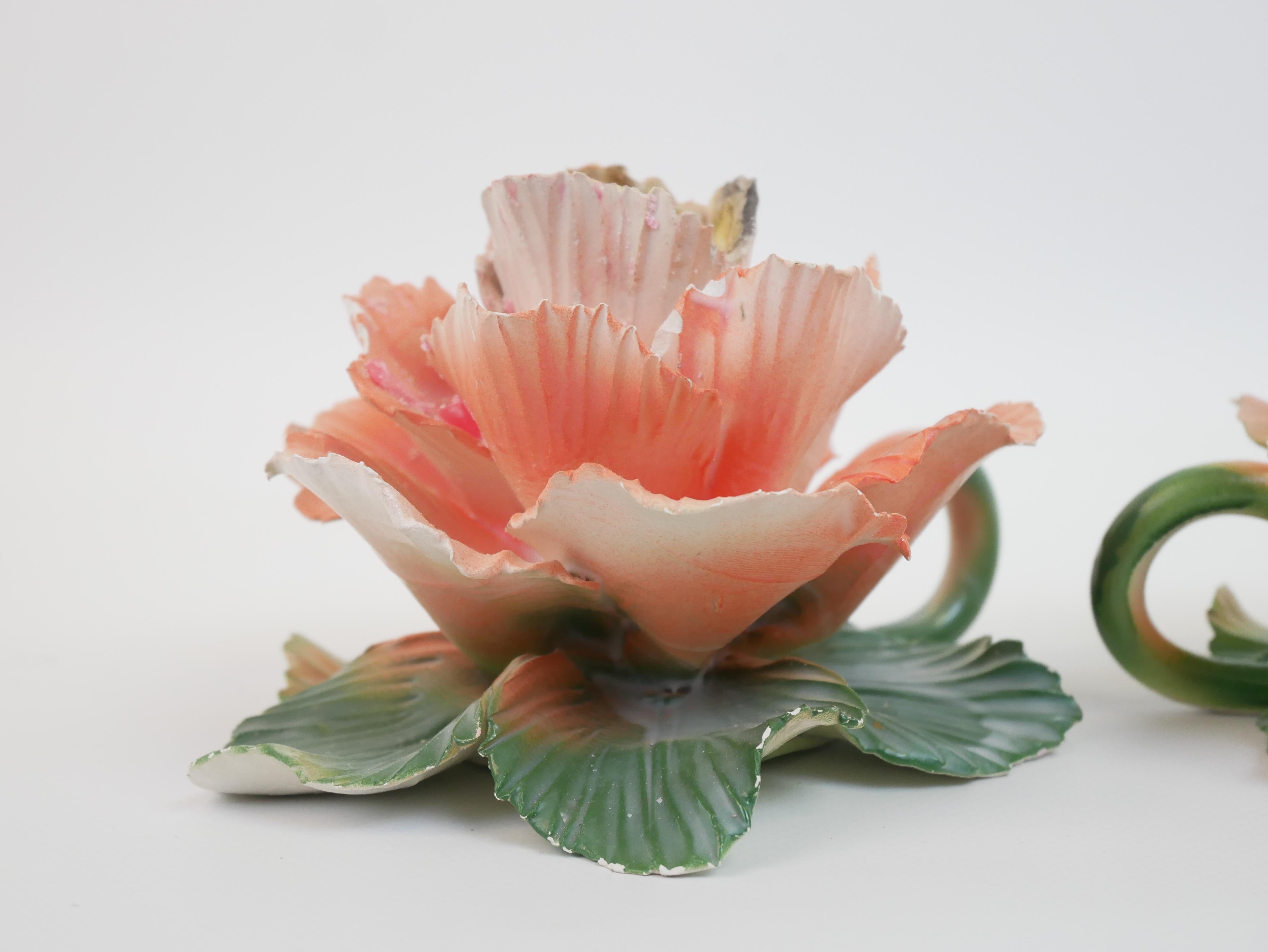 Lovely pair of candle holders by Maison Lancel in ceramic For Sale 7