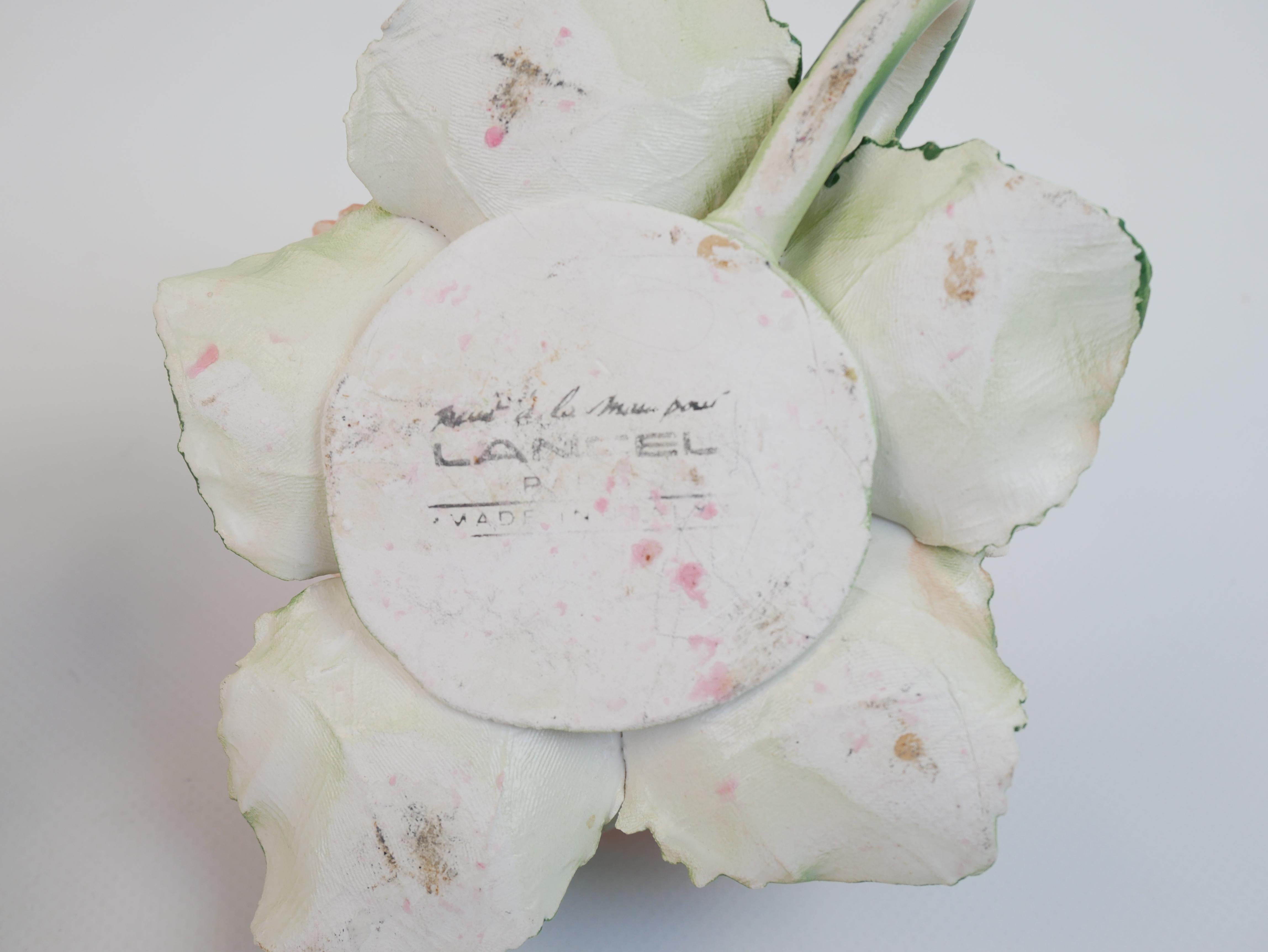Lovely pair of candle holders by Maison Lancel in ceramic For Sale 11
