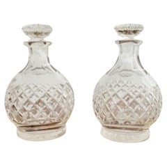 Lovely pair of cut glass antique Edwardian decanters 