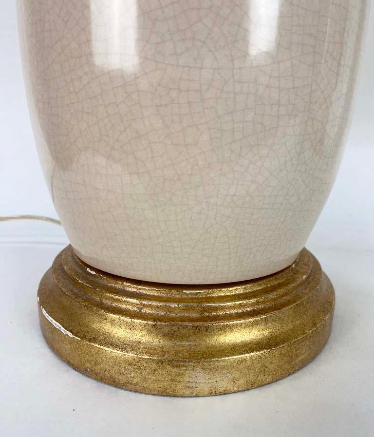 XXIe siècle et contemporain Jolie paire de lampes décoratives italiennes en céramique à glaçure craquelée en vente