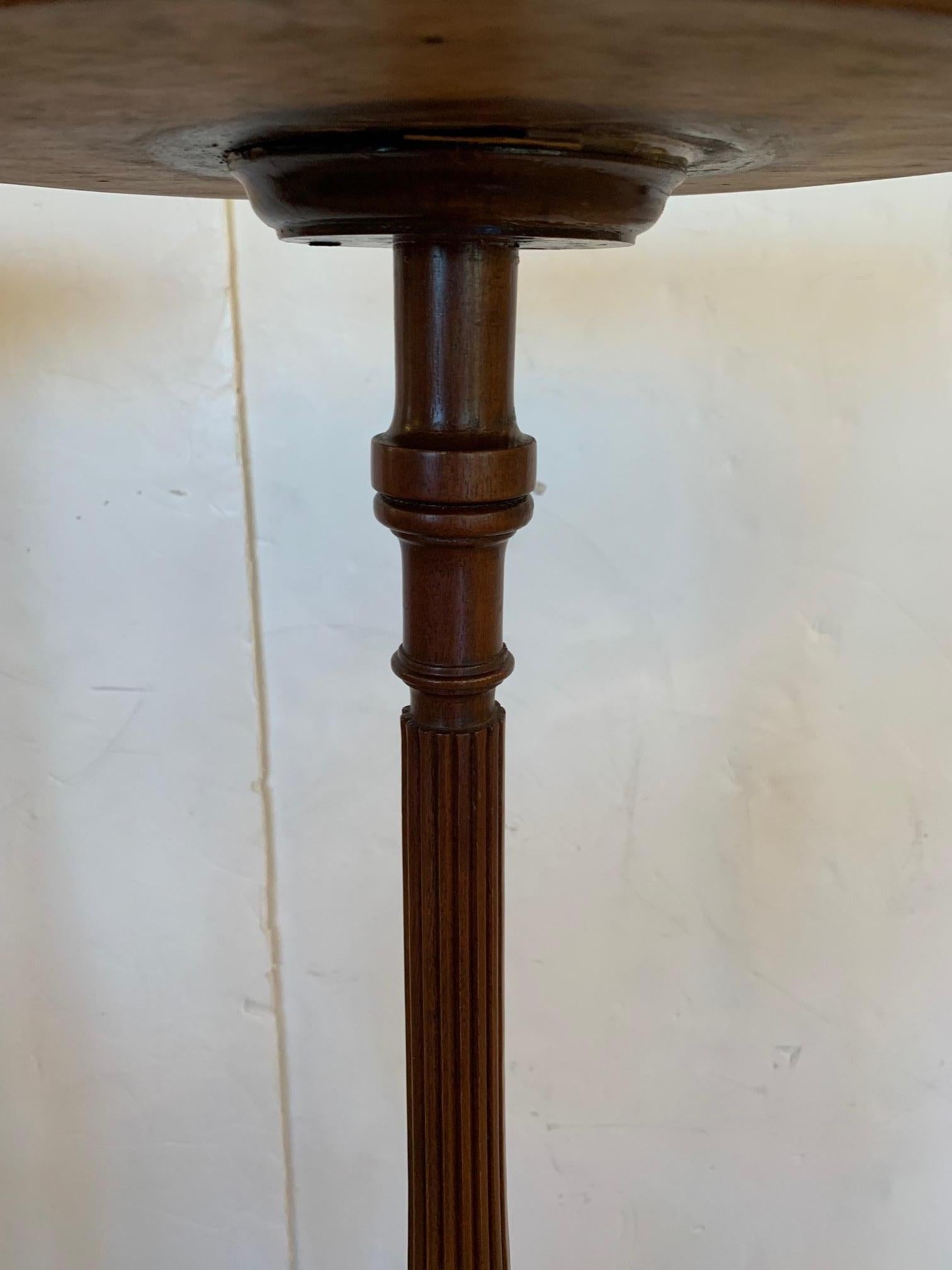 Regency Lovely Pair of English Antique Round Mahogany Plant Stands