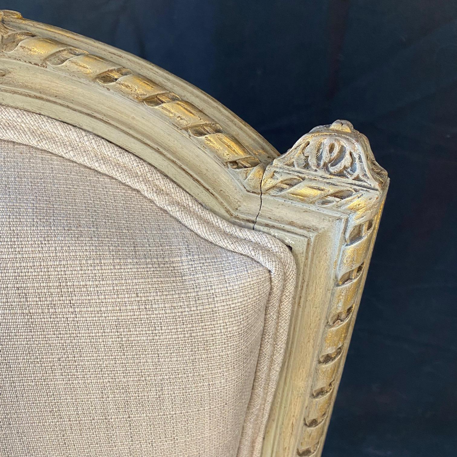 Lovely Pair of French 19th Century Louis XVI Neoclassical Side Chairs For Sale 4