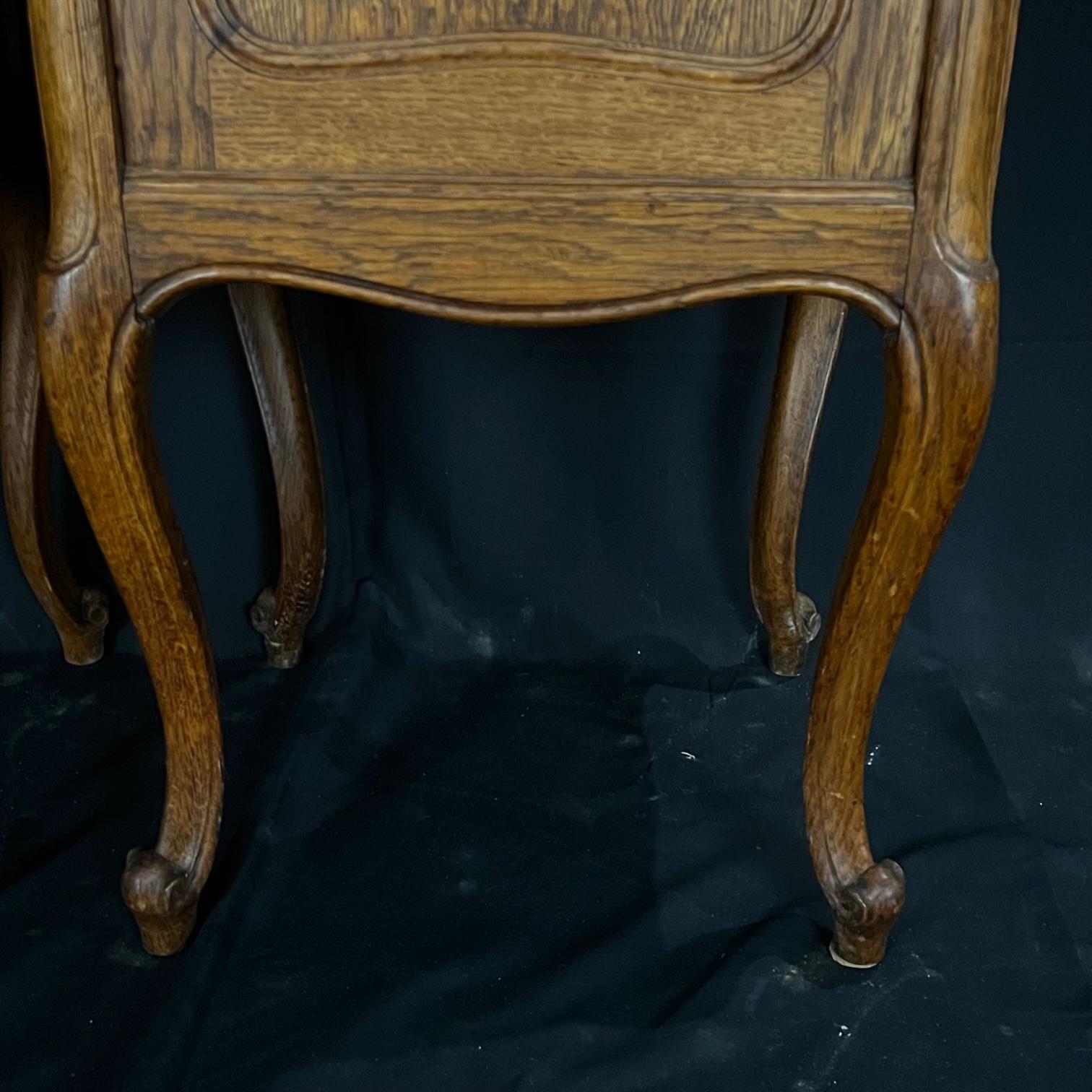 19th Century  Lovely Pair of French Marble Top Antique Night Stands