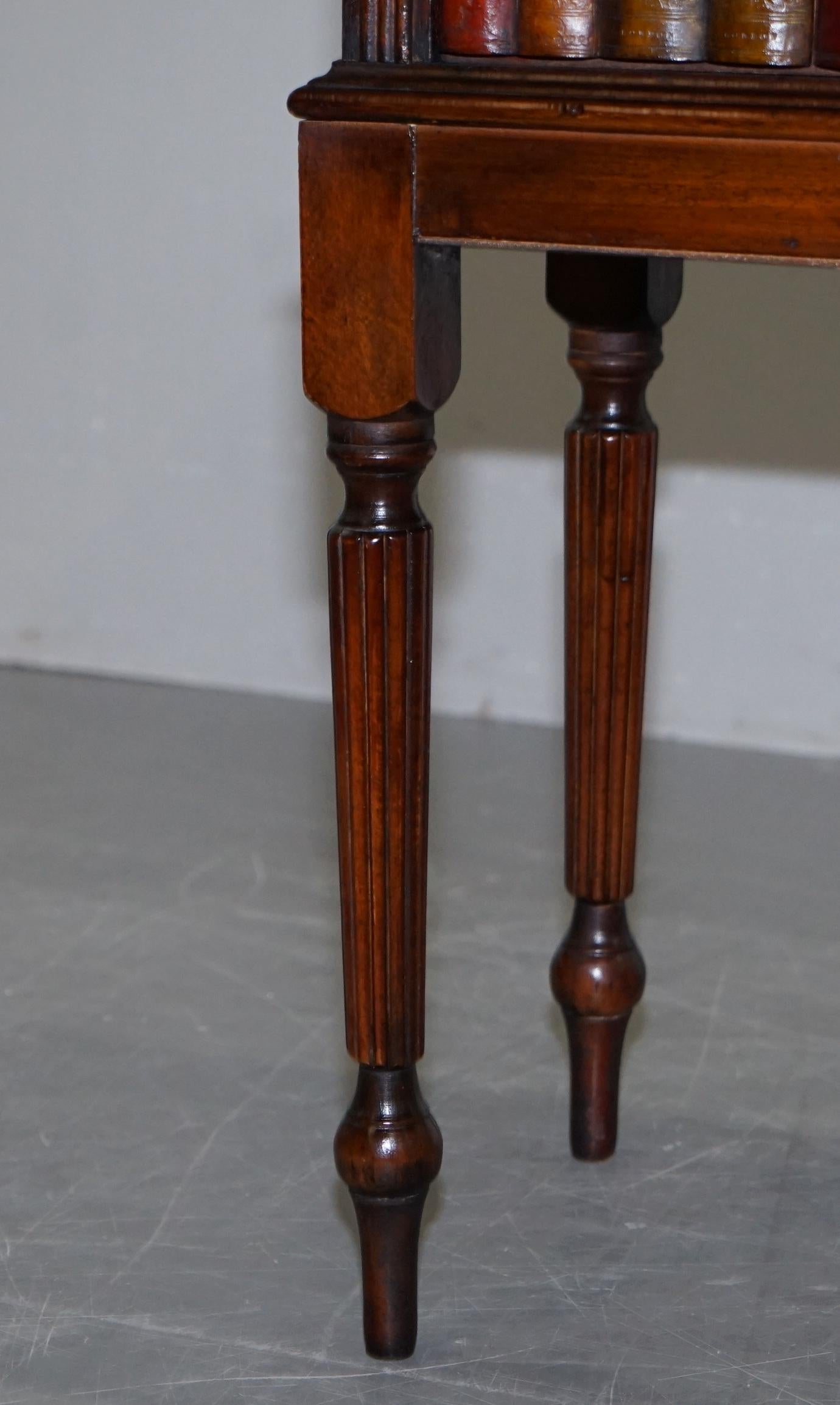 Hardwood Lovely Pair of Fully Restored Faux Book Front Side End Lamp Wine Table Cupboards