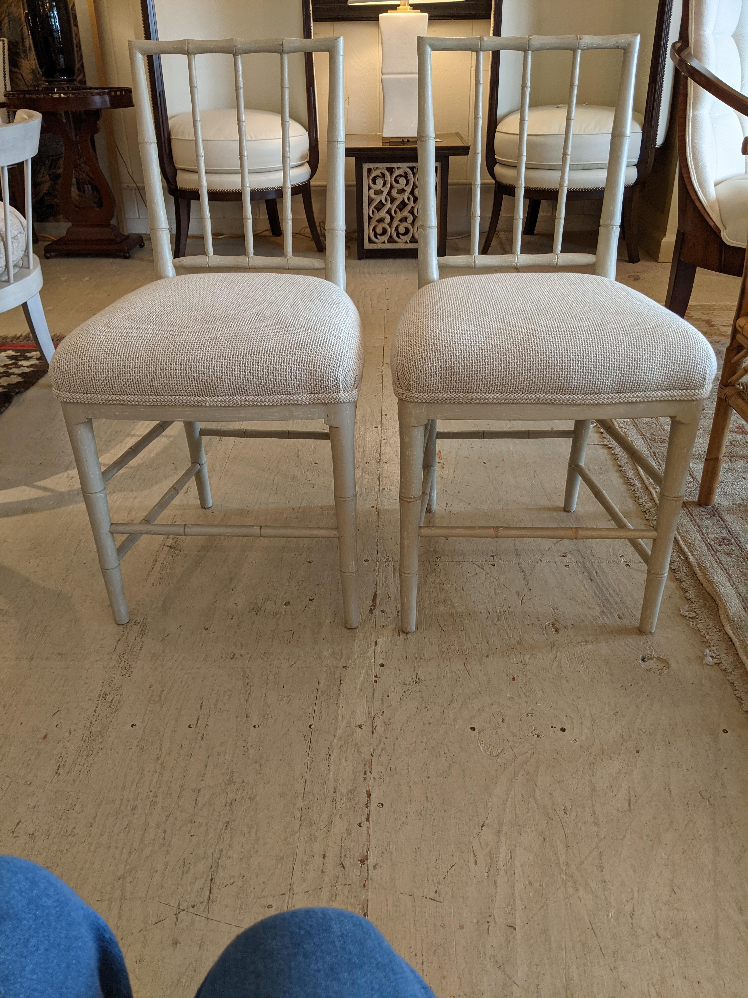 Lovely Pair of Gustavian Style Side Dining Chairs 7