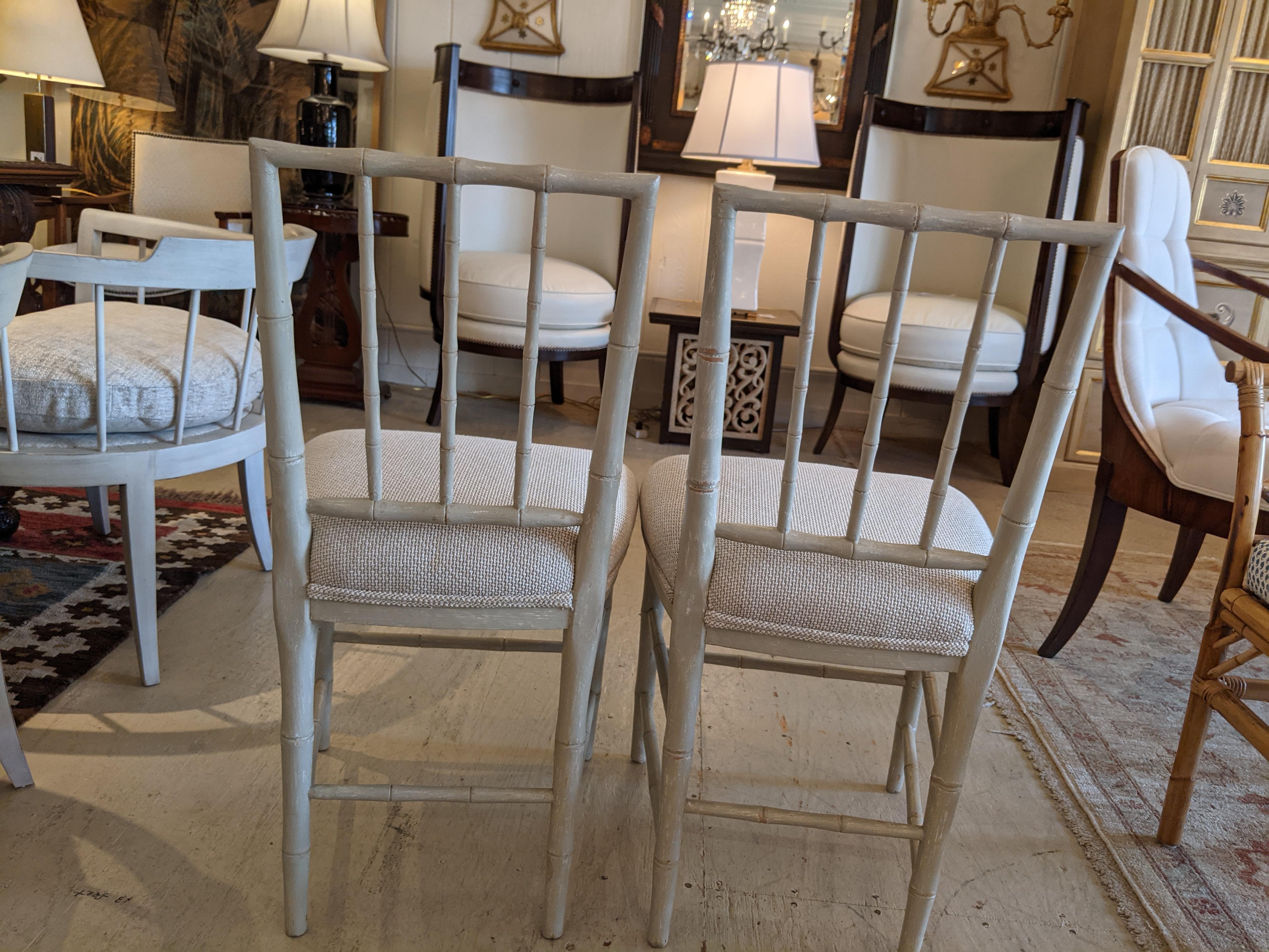 Lovely Pair of Gustavian Style Side Dining Chairs 3