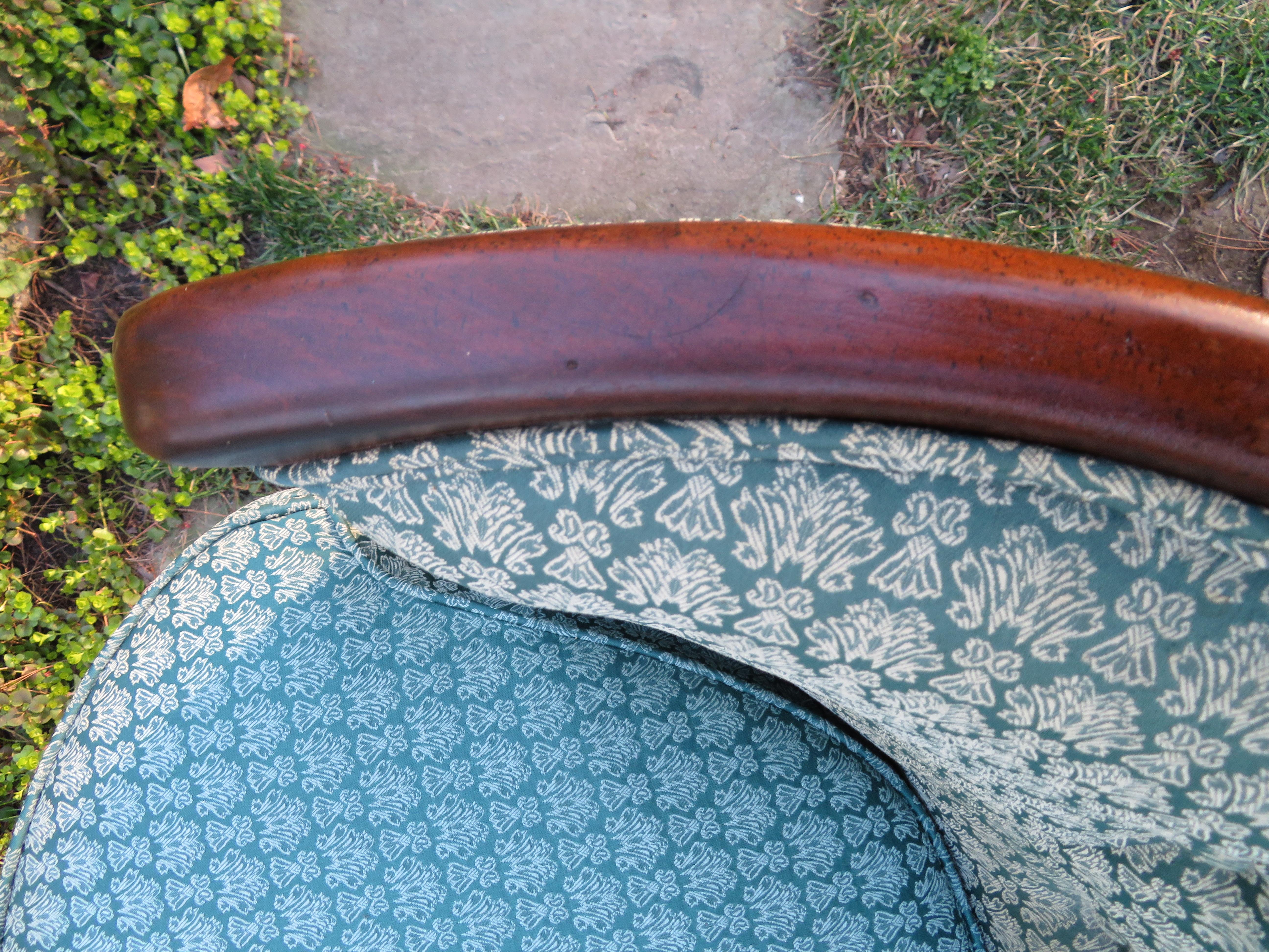 Lovely Pair of Hollywood Regency Barrel Back Lounge Chairs 2