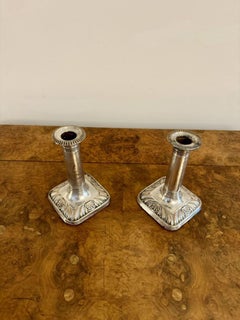 Lovely pair of small antique Victorian candlesticks