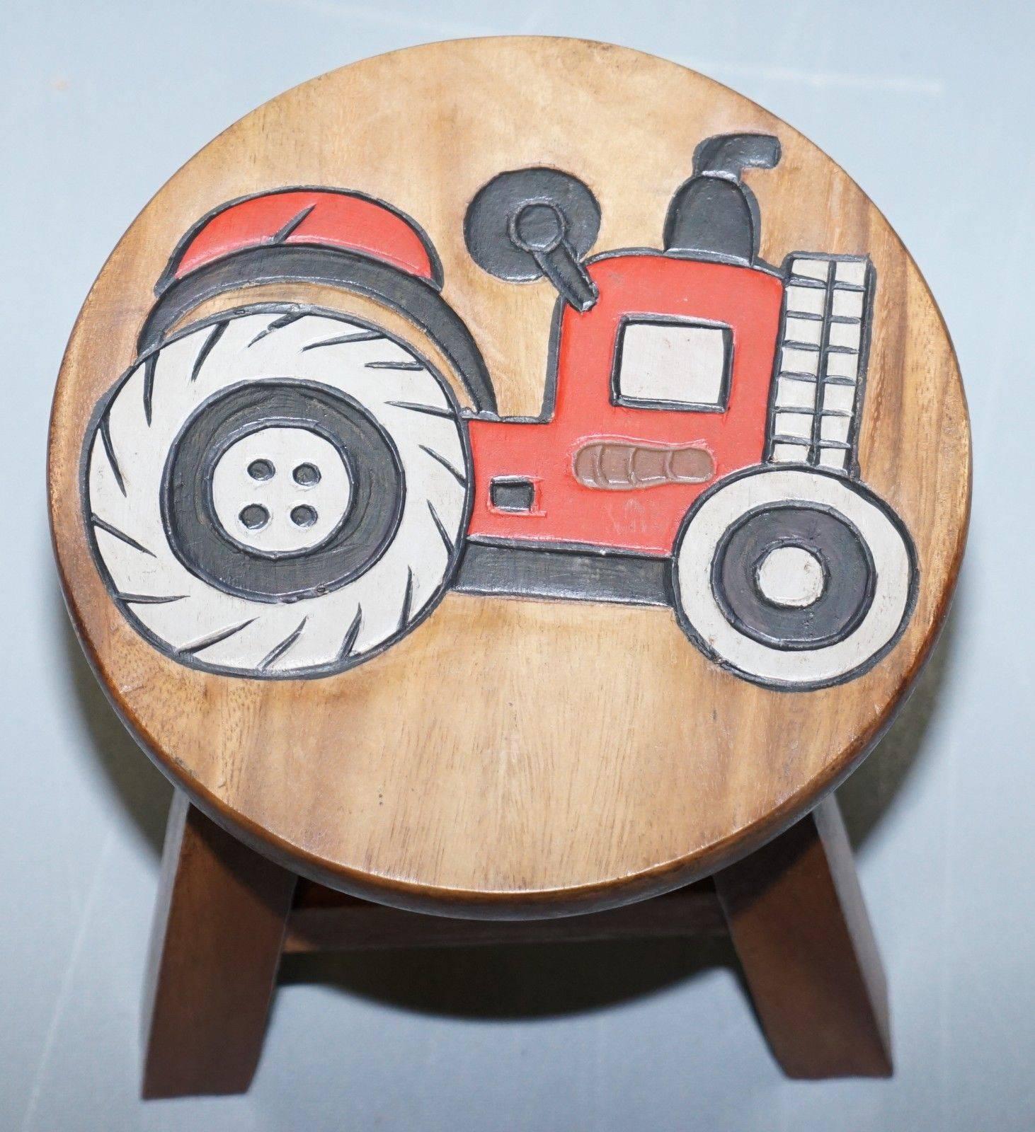 childrens wooden stools