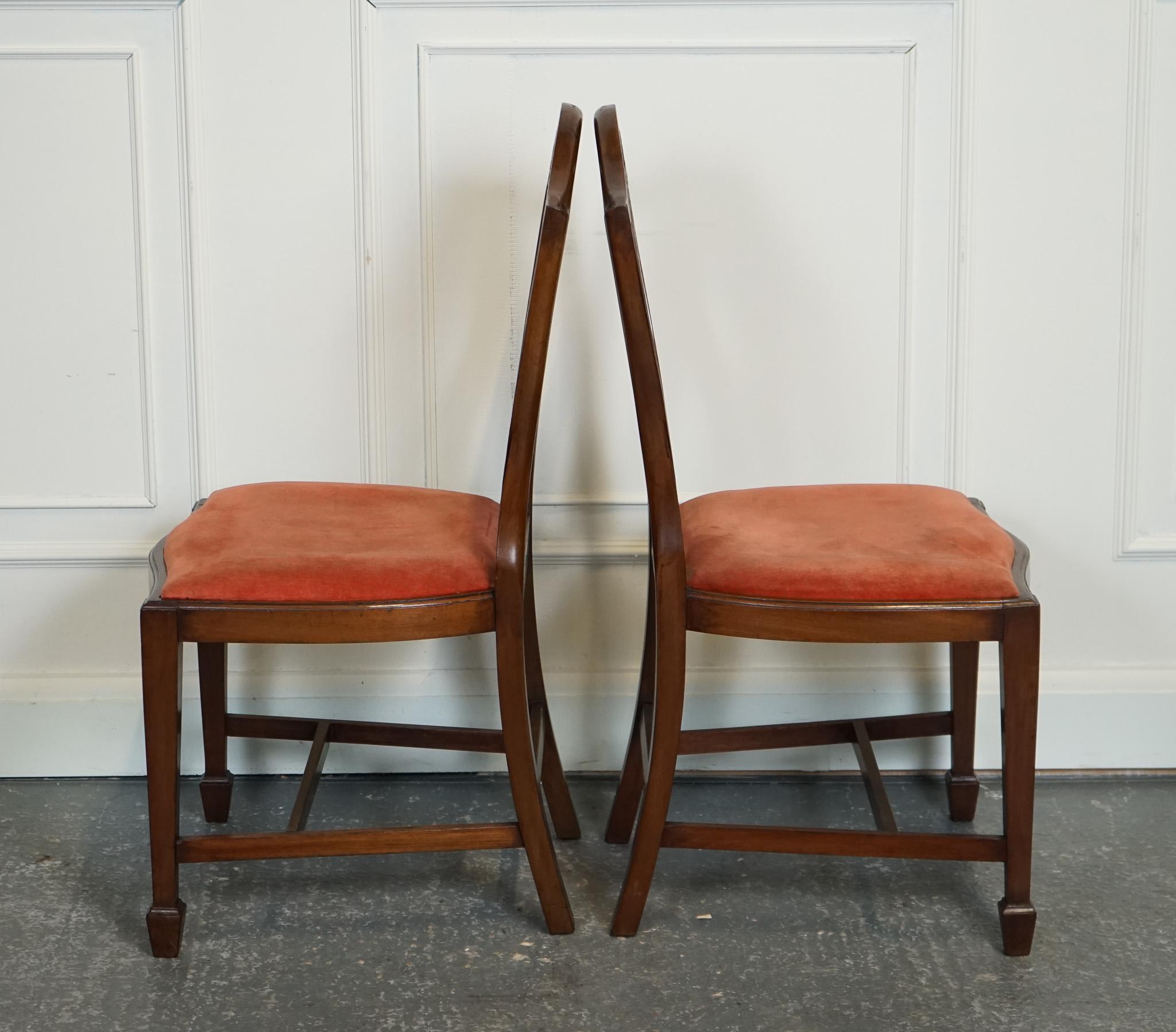 LOVELY PAiR OF VICTORIAN HEPPLEWHITE HALLWAY SIDE CHAIRS FEATHER FILLED im Zustand „Gut“ im Angebot in Pulborough, GB