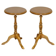 Lovely Pair of Victorian Side Tables Wine Tabes on Elegant Tripod Legs