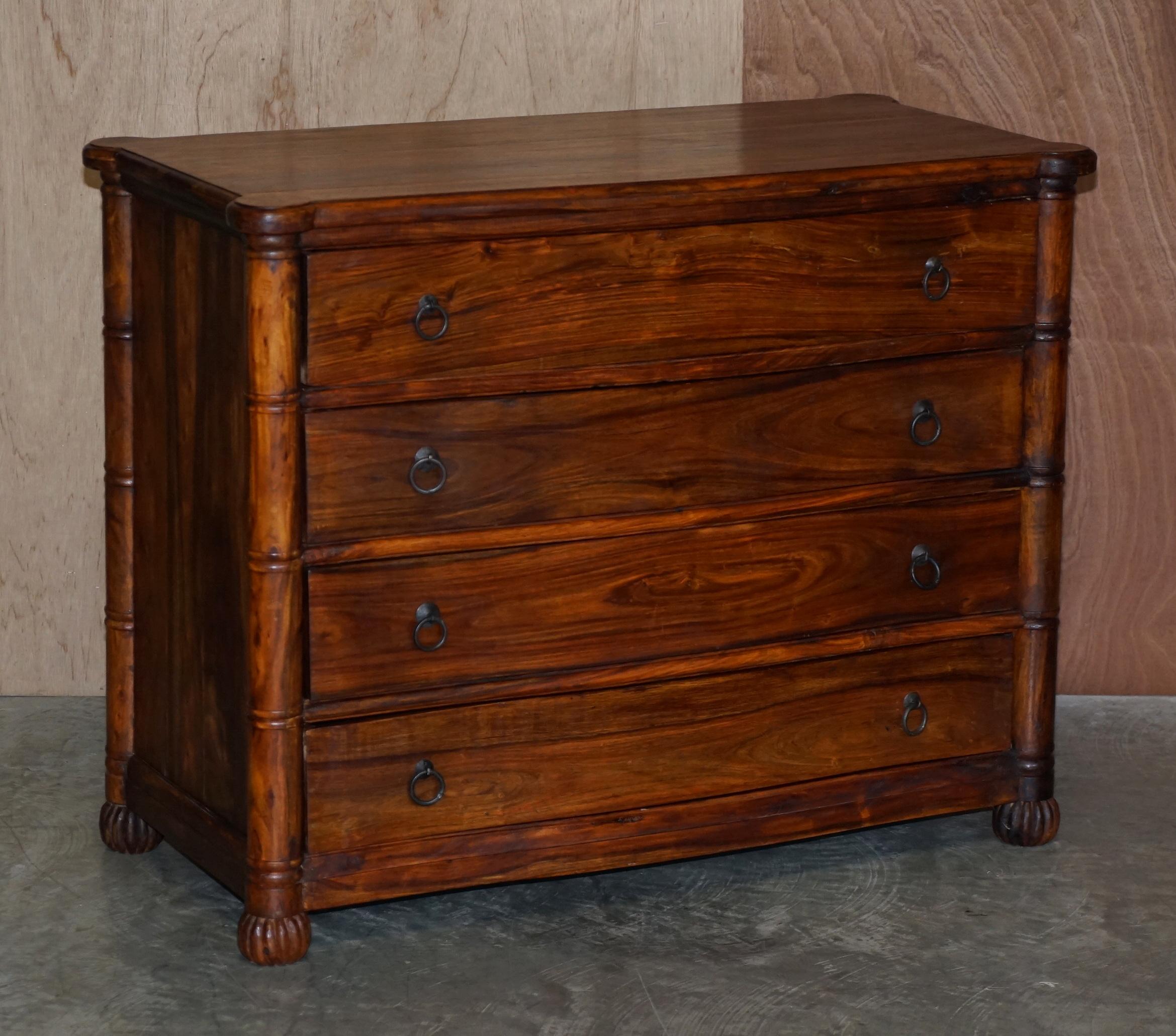 We are delighted to offer for sale this sublime pair of decorative hardwood serpentine fronted chests of drawers based on an early Georgian design

These are a nicely size pair, they offer huge amount of storage, they are made in some kind of