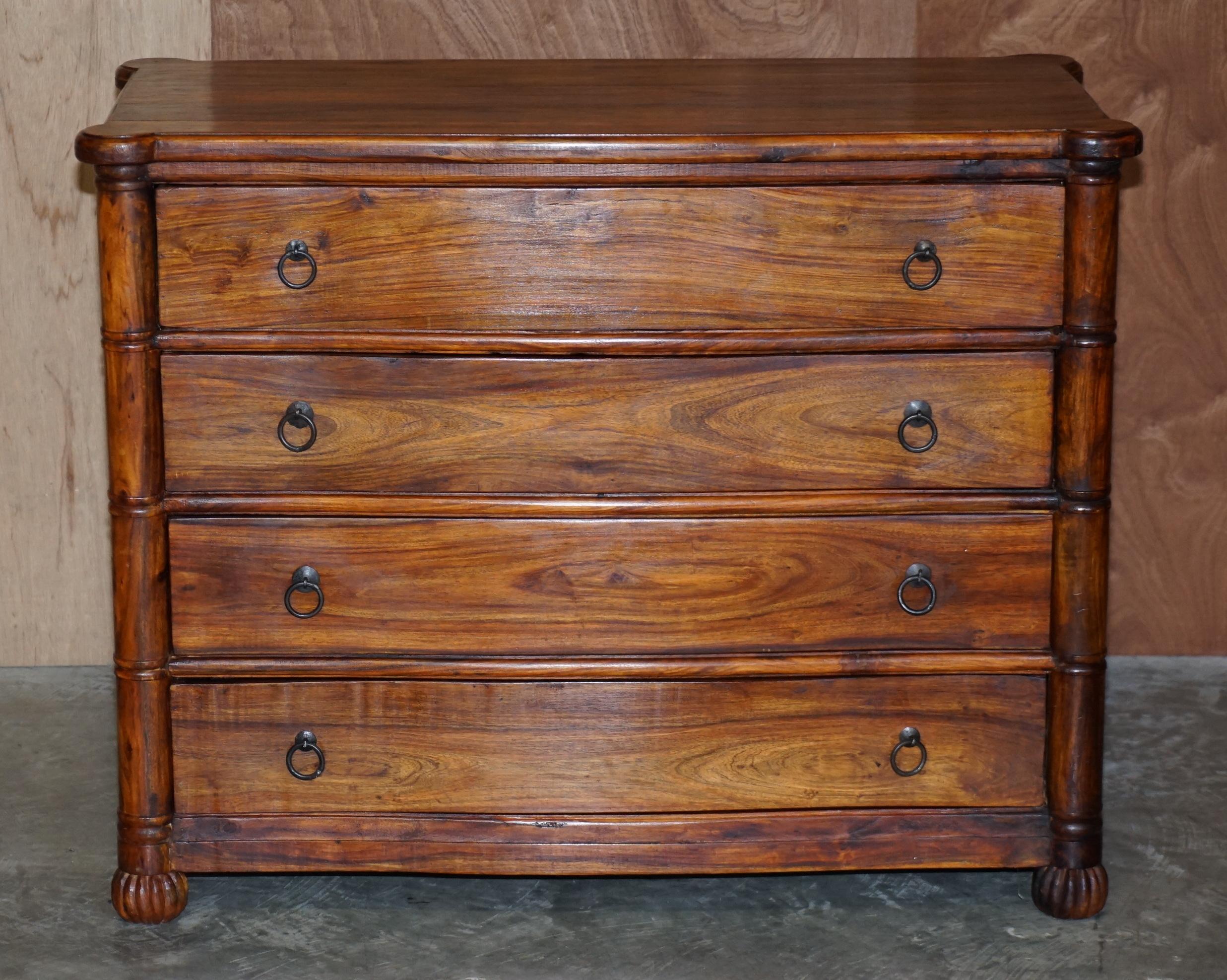 Georgian Lovely Pair of Vintage Serpentine Chest of Drawers in Very Decorative Timber