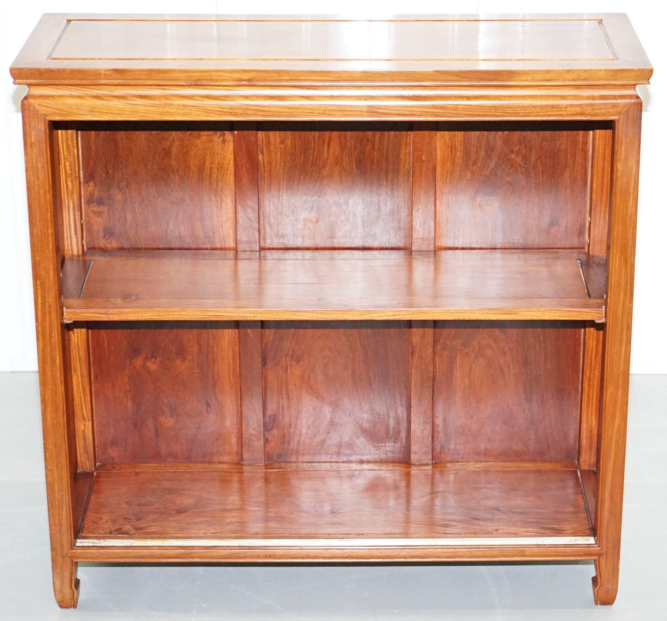 Lovely Pair of Walnut Dwarf Open Bookcases Lovely Timber Patina 4