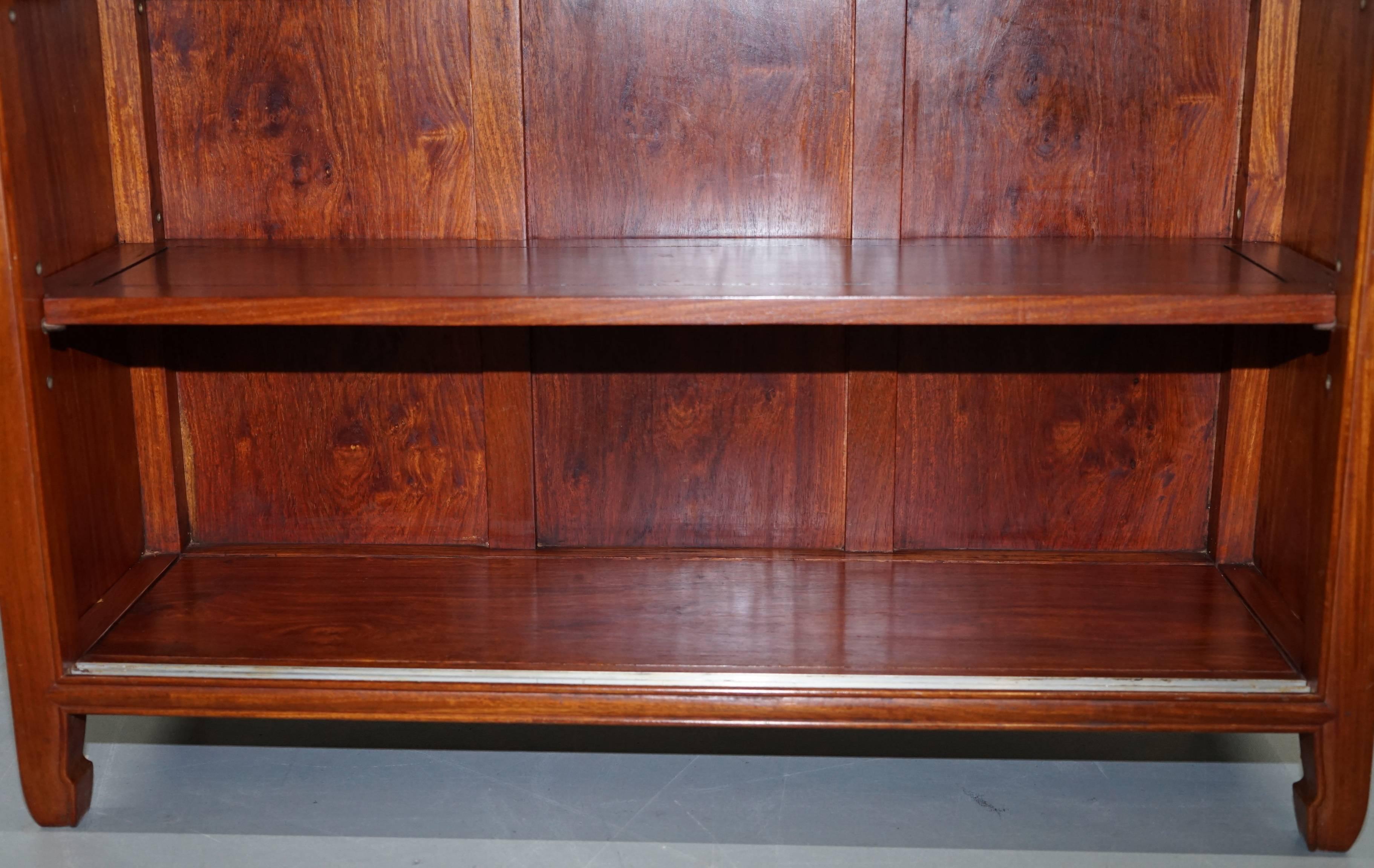 Lovely Pair of Walnut Dwarf Open Bookcases Lovely Timber Patina 1