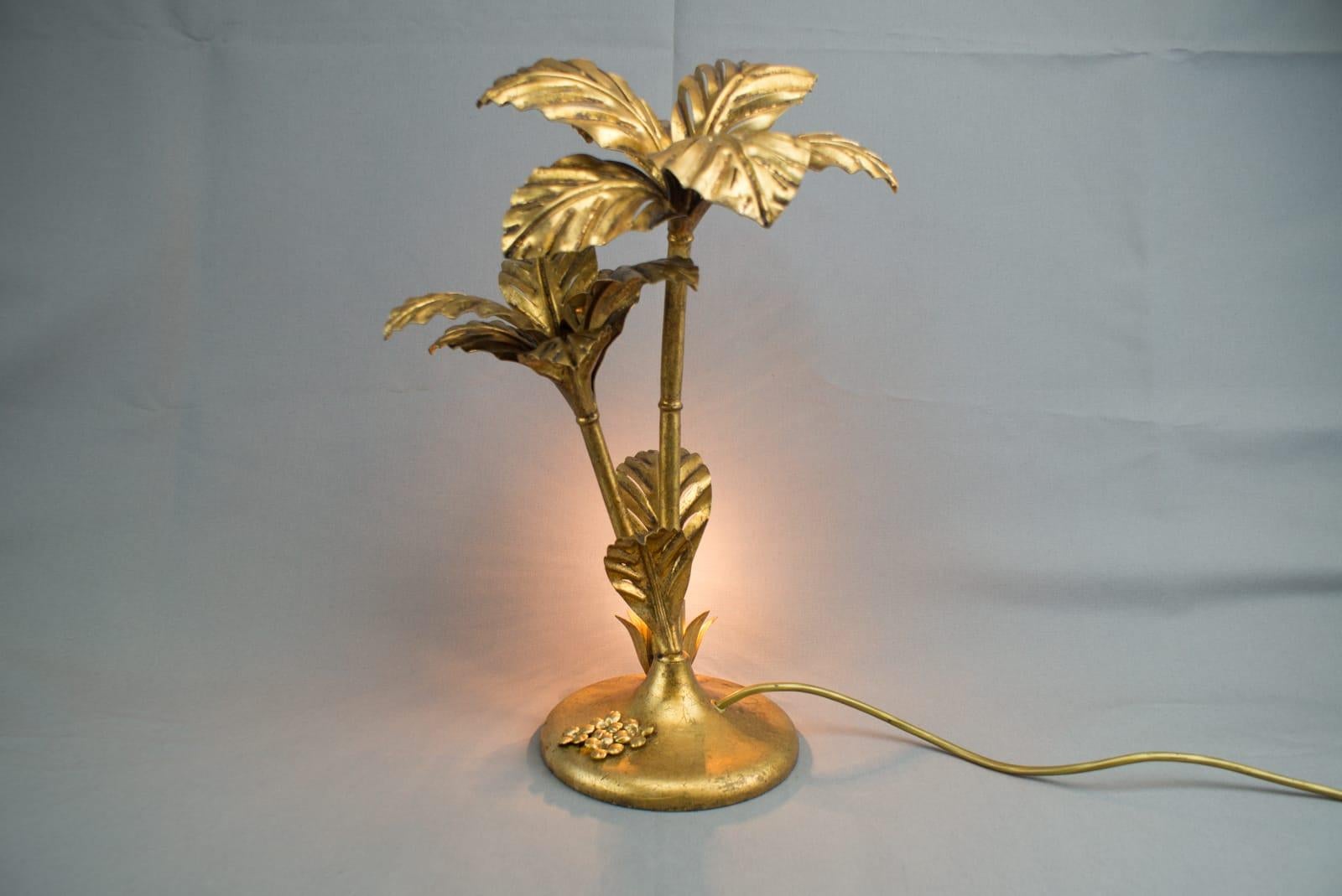 Hollywood Regency Lovely Palm Tree Table Lamp from Hans Kögl, 1970s, Germany