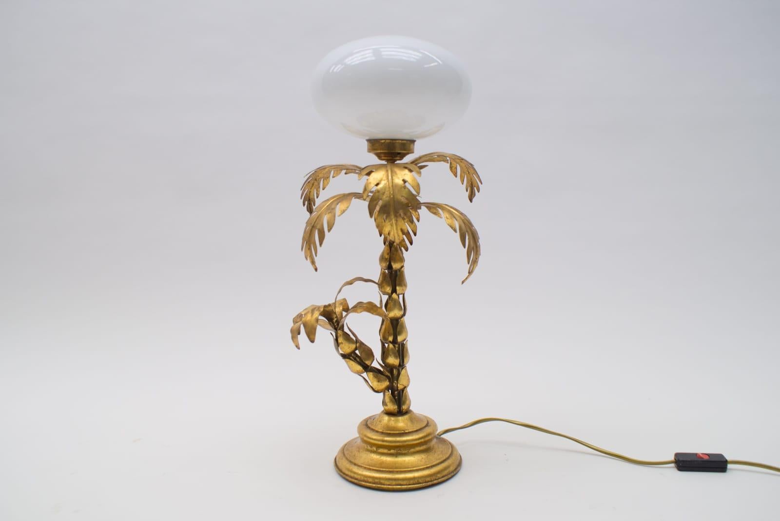 Hollywood Regency Lovely Palm Tree Table Lamp from Hans Kögl, 1970s, Germany