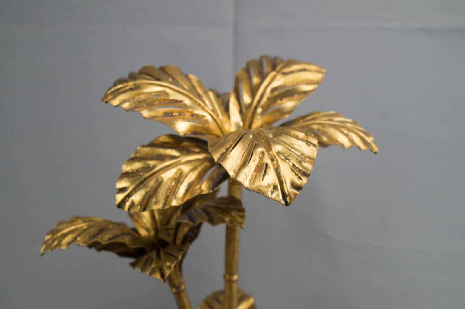 Late 20th Century Lovely Palm Tree Table Lamp from Hans Kögl, 1970s, Germany