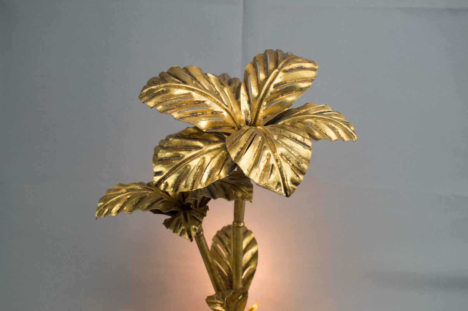 Metal Lovely Palm Tree Table Lamp from Hans Kögl, 1970s, Germany