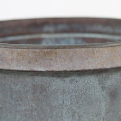 Lovely Patinated Turquoise Weathered Copper Kettle / Pot