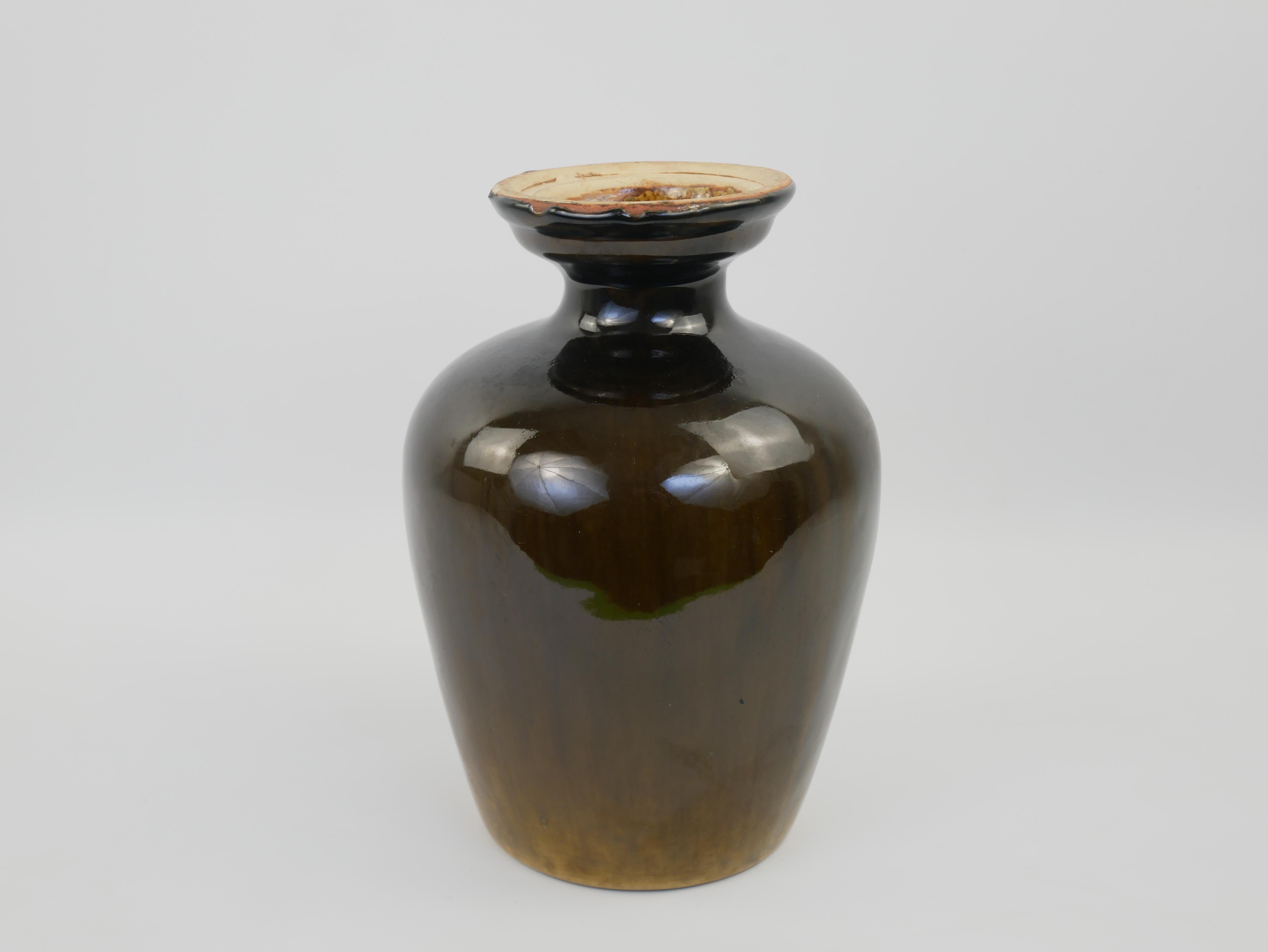 Grazioso vaso con piedistallo in ceramica smaltata Greene & Greene in vendita 13