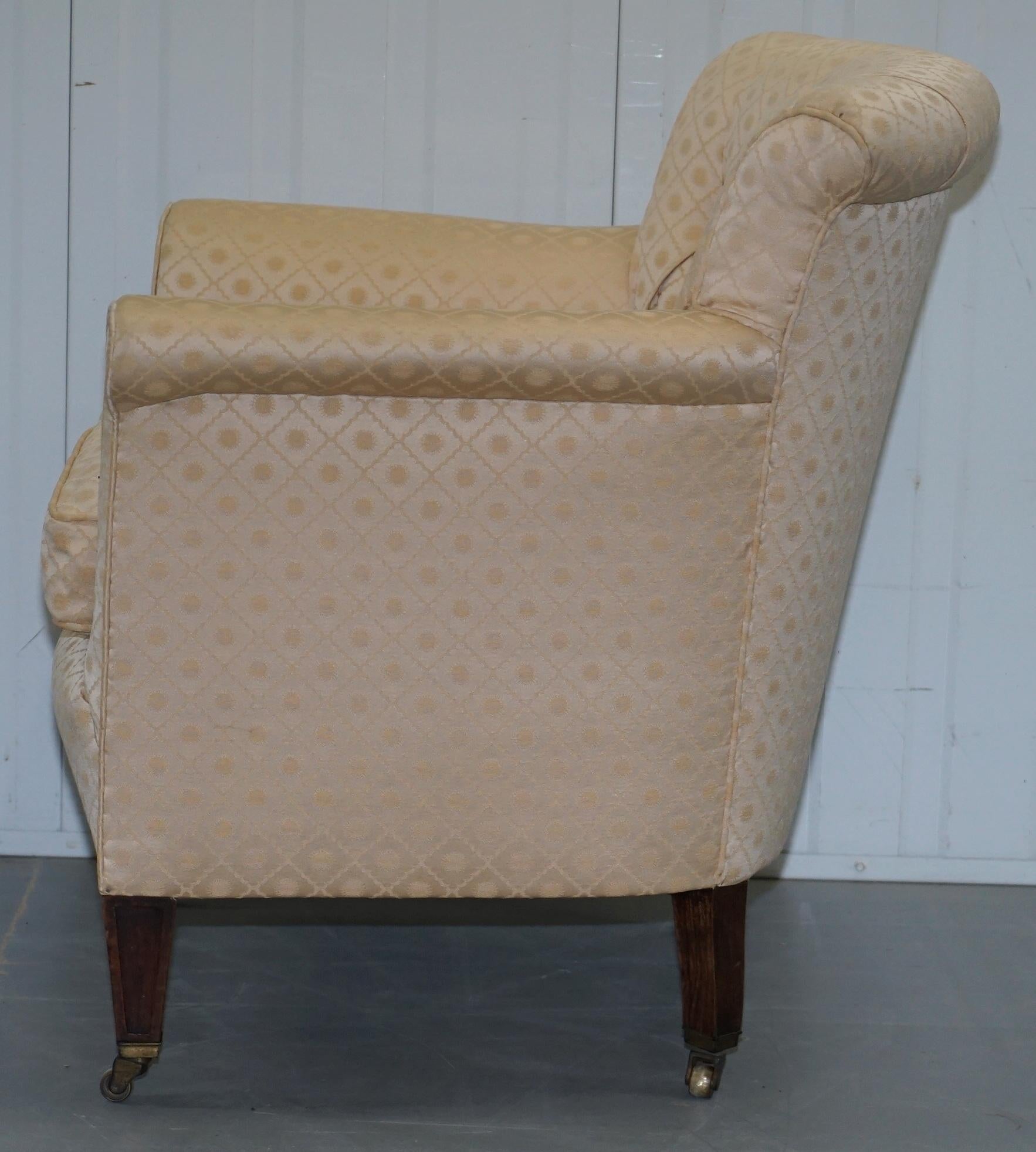 Lovely Period Victorian Chesterfield Buttoned Fabric Upholstered Tub Armchair 13