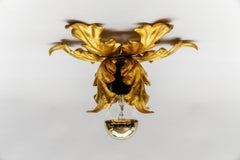 Hübsche vergoldete Petit Florentine Deckenleuchte von Kögl, Deutschland, 1960er Jahre