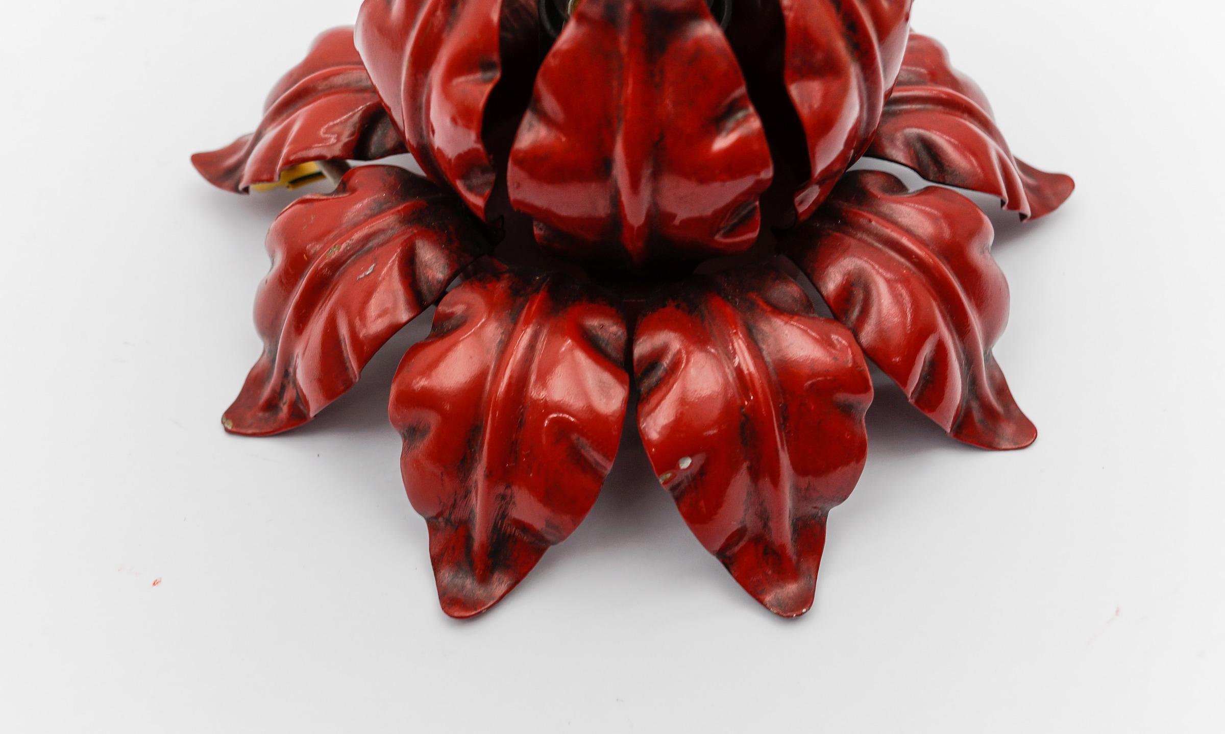 Graziosa lampada da soffitto petit red Florentine di Kögl, Germania, anni '60 in vendita 7