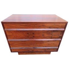 Lovely Petite Danish Modern Rosewood Bachelors Chest Mid-Century Modern