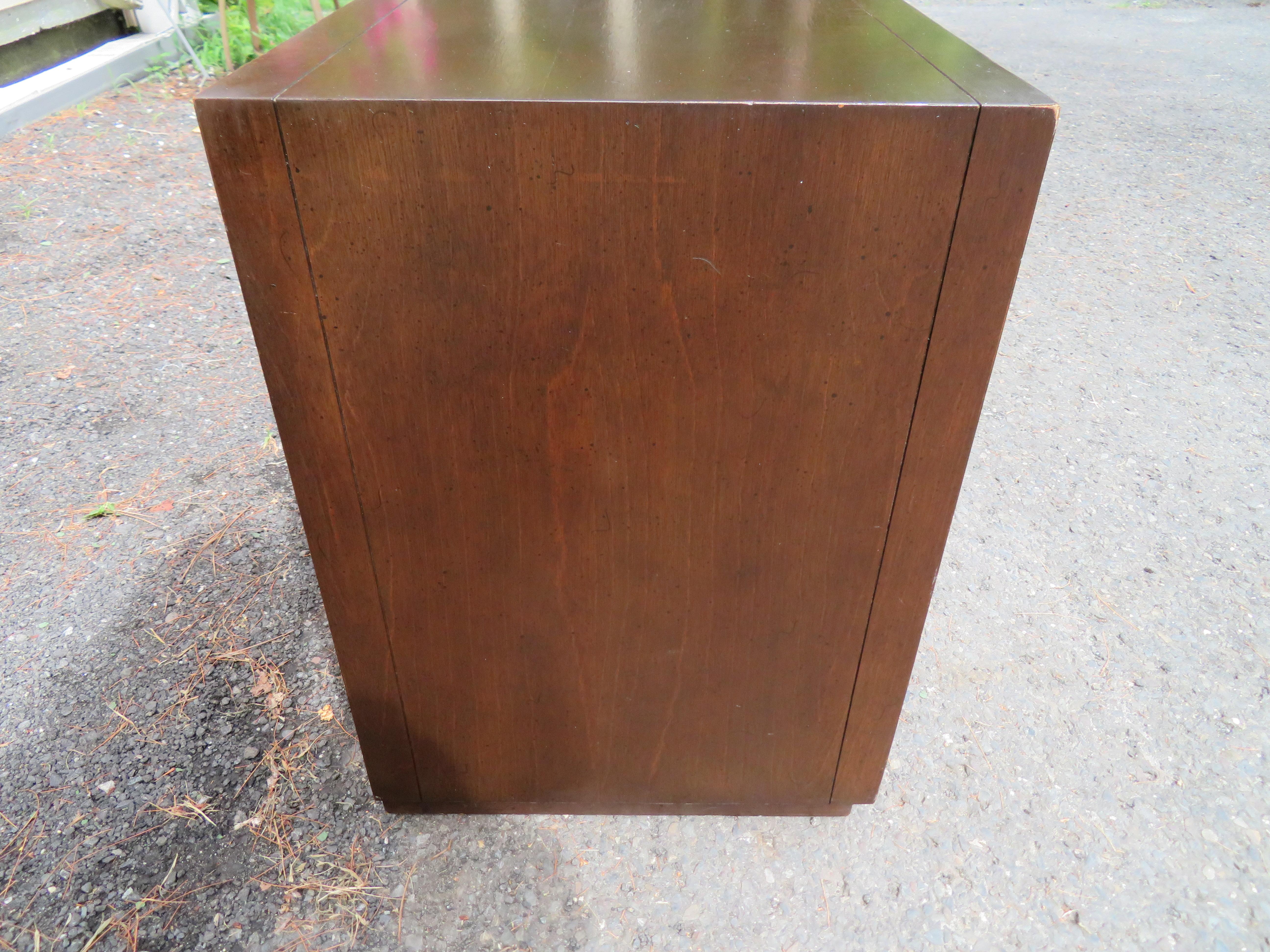 Mid-20th Century Lovely Petite Parzinger Style Studded Console Credenza Mid-Century Modern For Sale