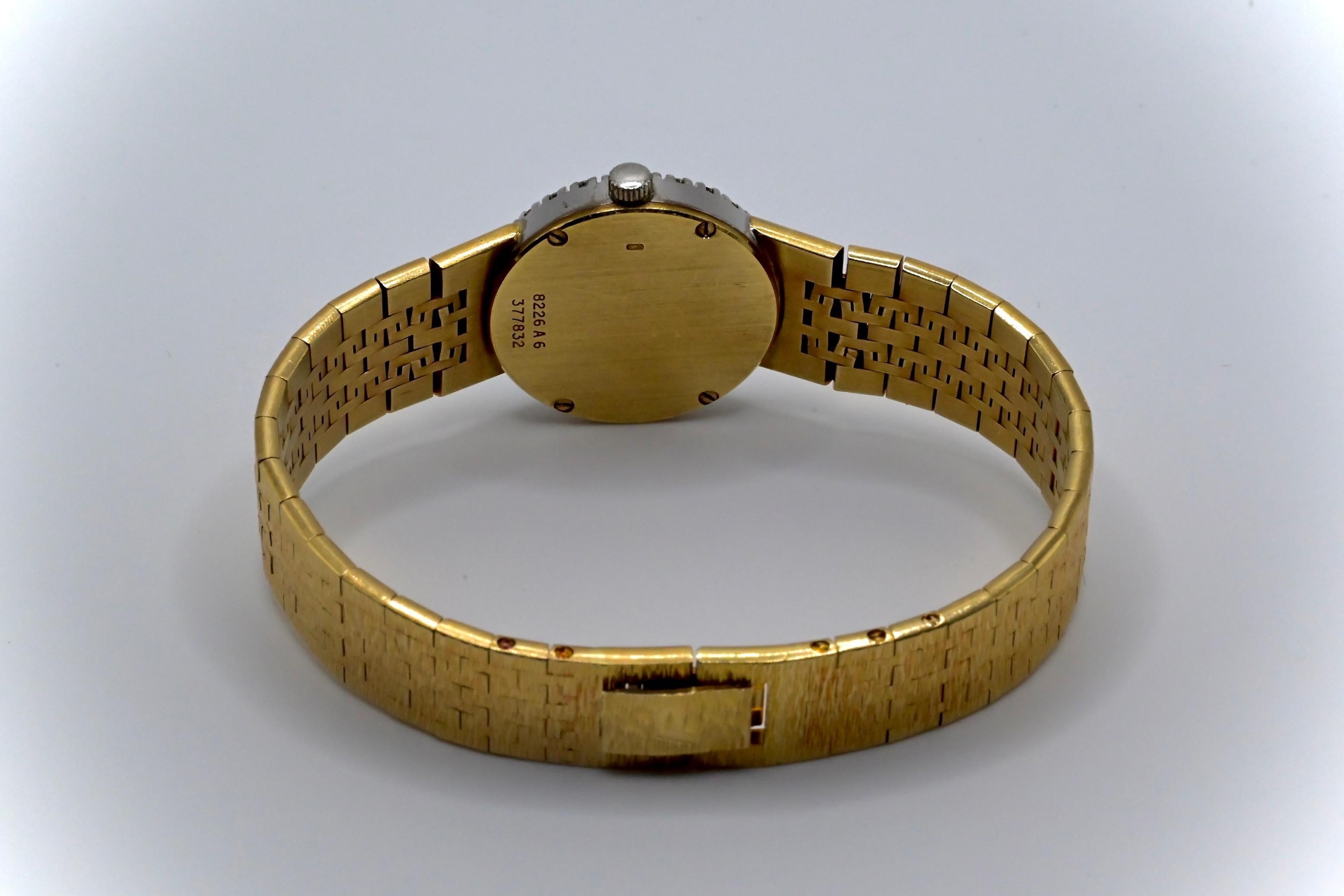 Piaget Damenarmbanduhr 8226 A6 aus Quarz mit Gold und Diamanten 3