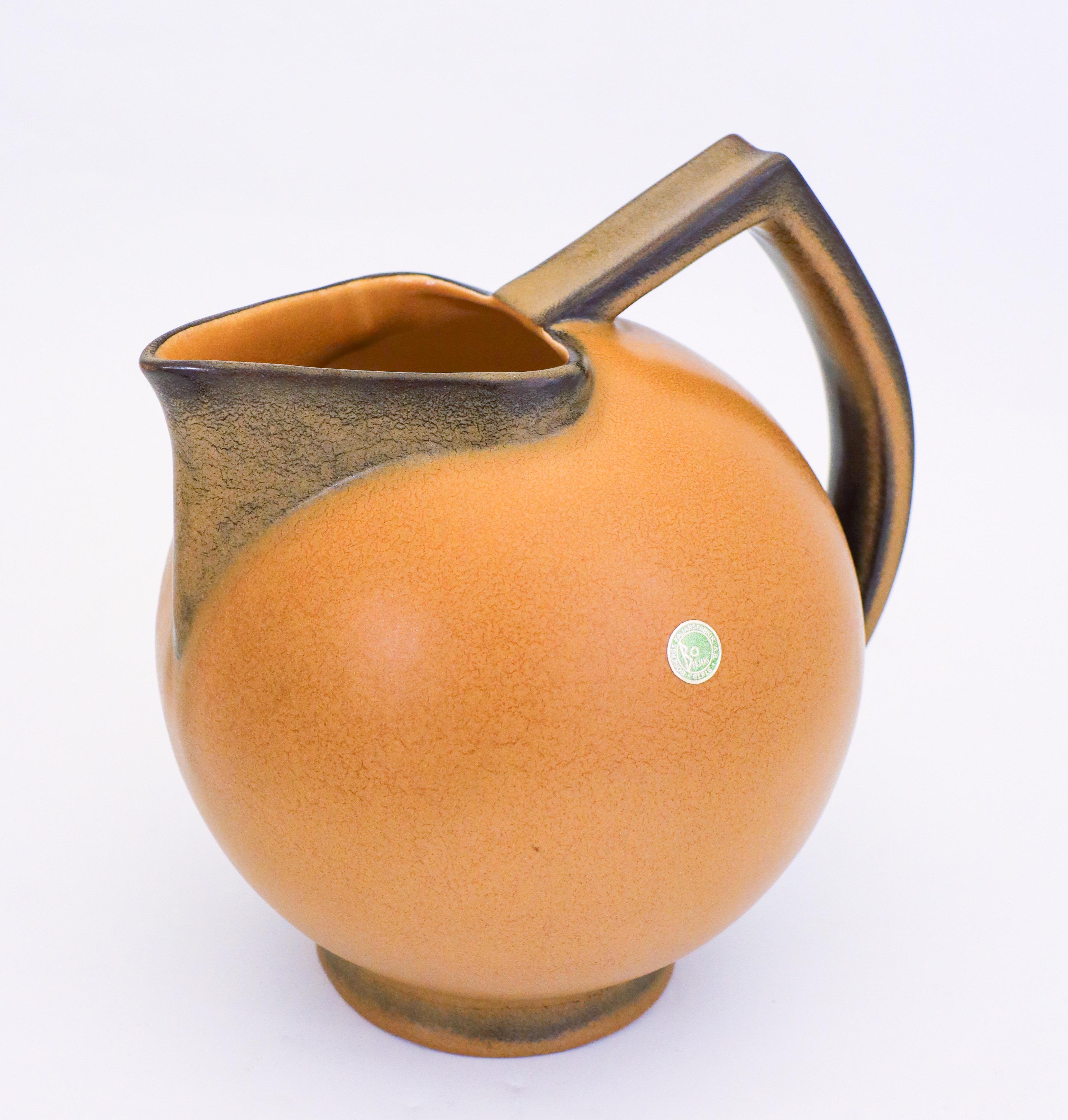 Lovely Pitcher Ceramics Ewald Dahlskog 1930s, Bo Fajans, Sweden For Sale 1