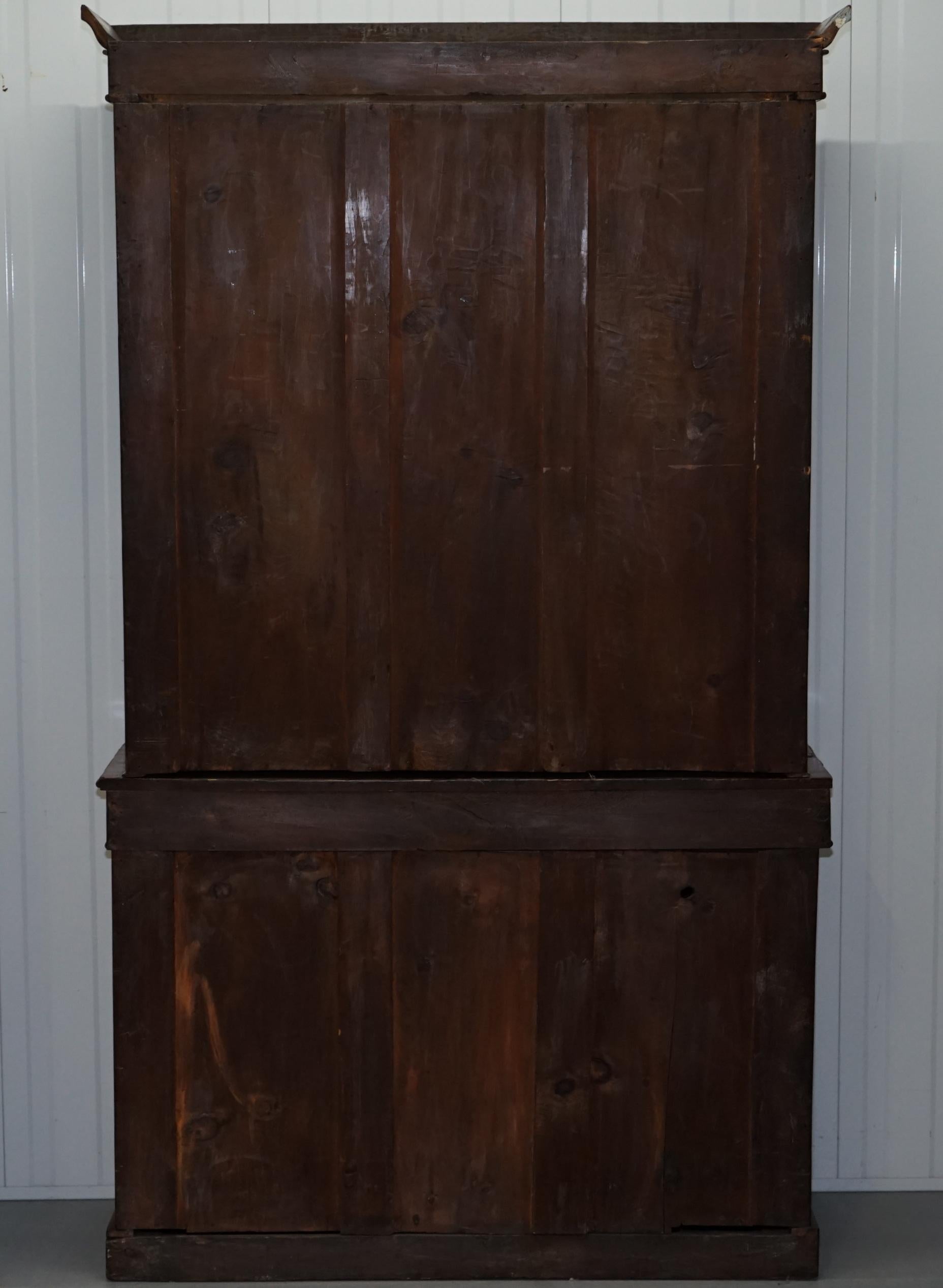 Lovely Pugin Victorian Redwood Library Bookcase Cabinet Exquisite Walnut Inlay 13