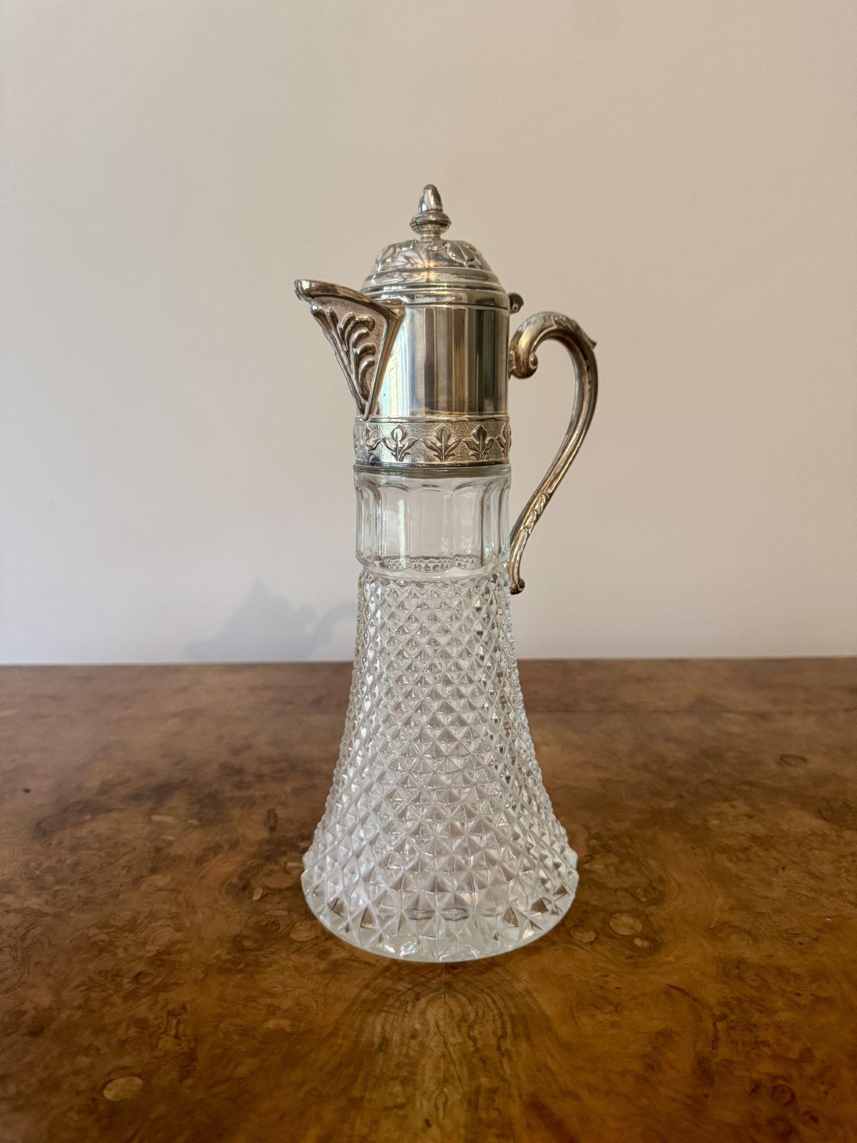 Plaqué argent Pichet à bordeaux ancien de l'époque édouardienne de très belle qualité en vente