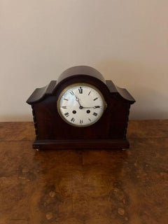 Lovely quality antique Edwardian mahogany mantle clock