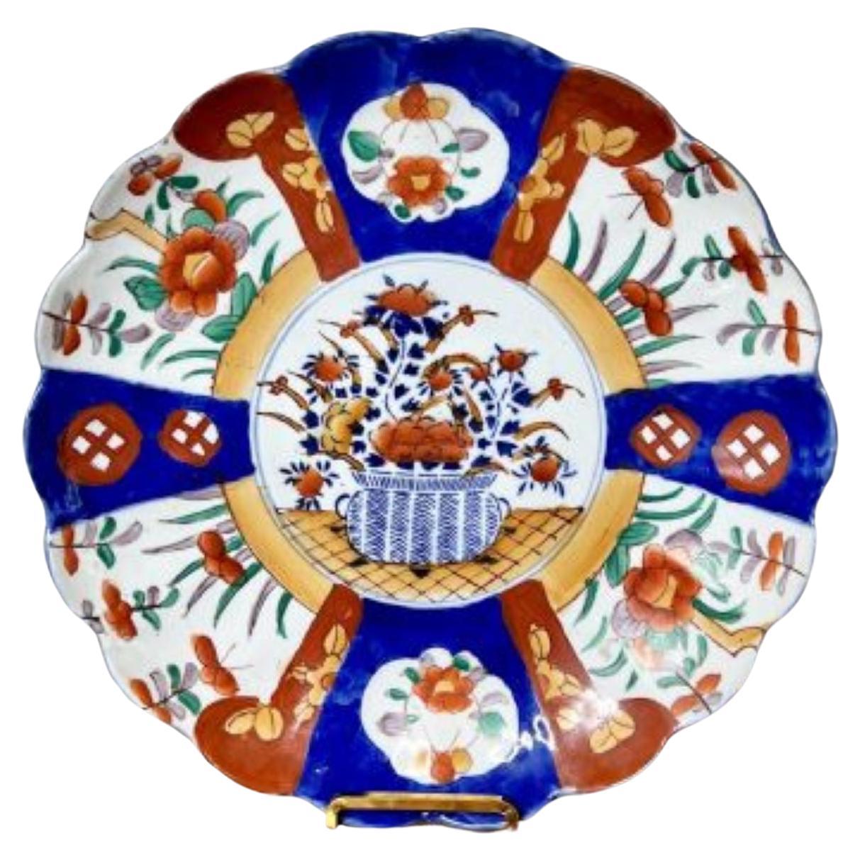 Lovely quality antique Japanese imari plate  For Sale
