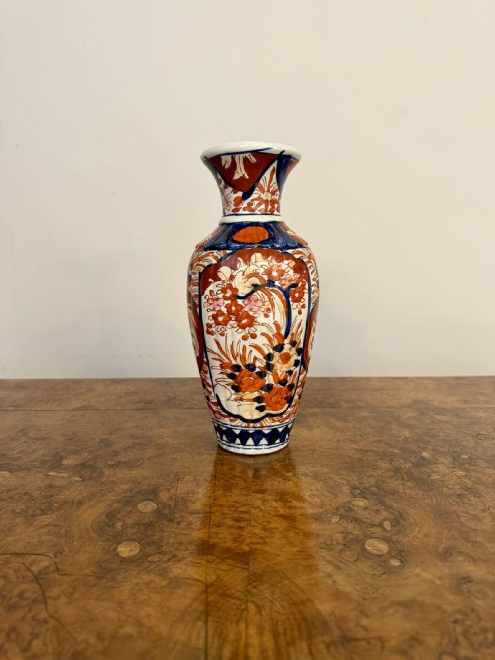 Ceramic Lovely quality antique Japanese imari vase For Sale