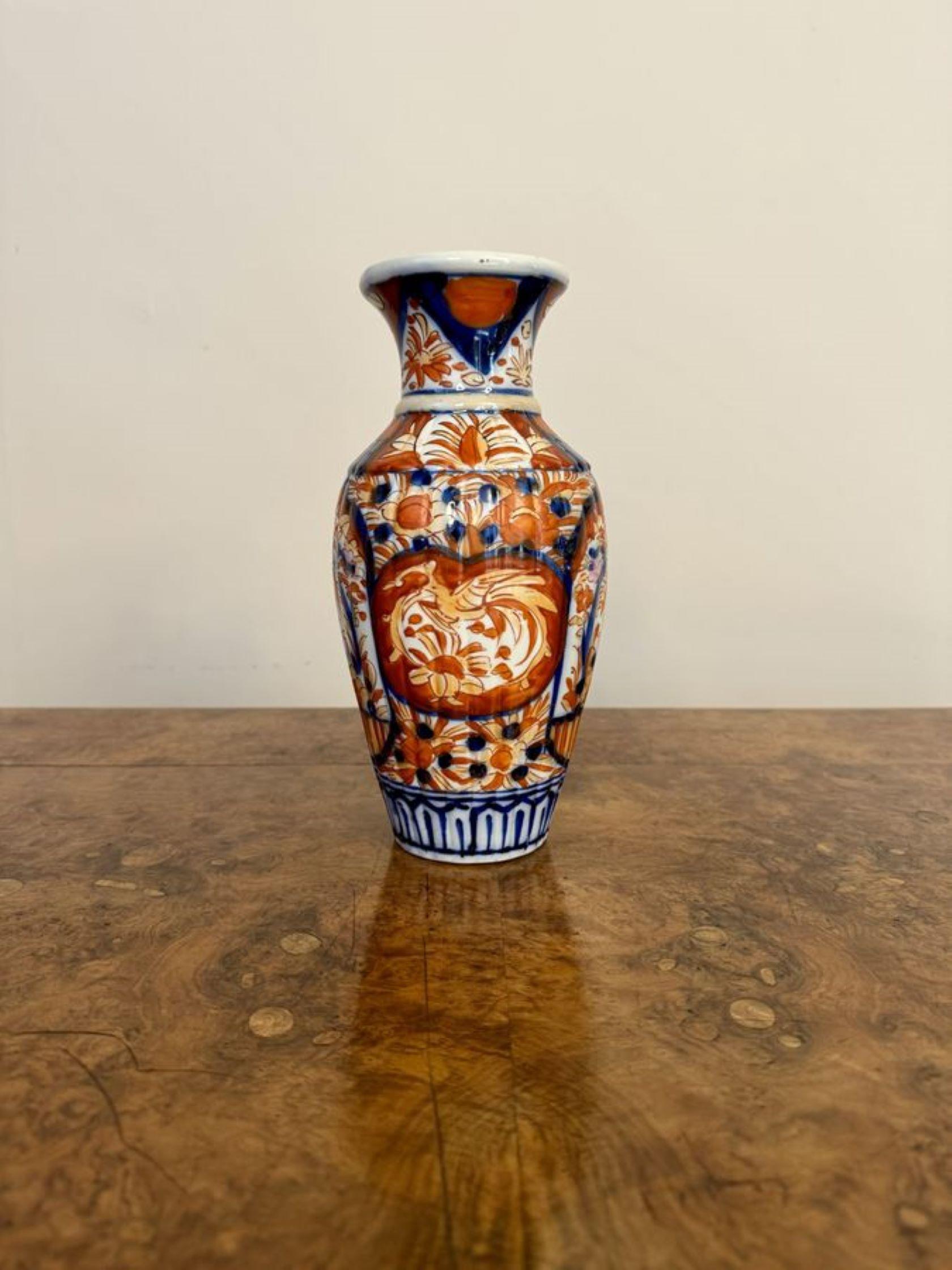 Lovely quality antique Japanese imari vase For Sale 1