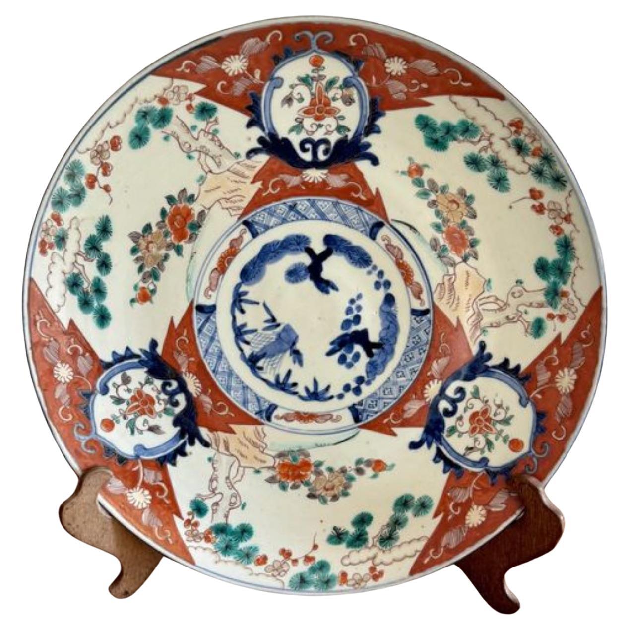 Schöne Qualität antiker großer japanischer Imari-Teller aus Japan im Angebot