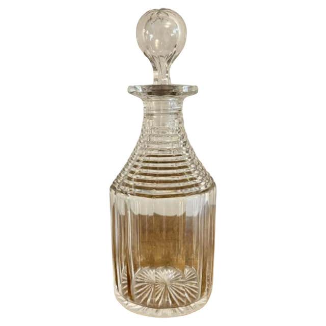 Wonderful quality antique Edwardian cut glass decanter For Sale at 1stDibs