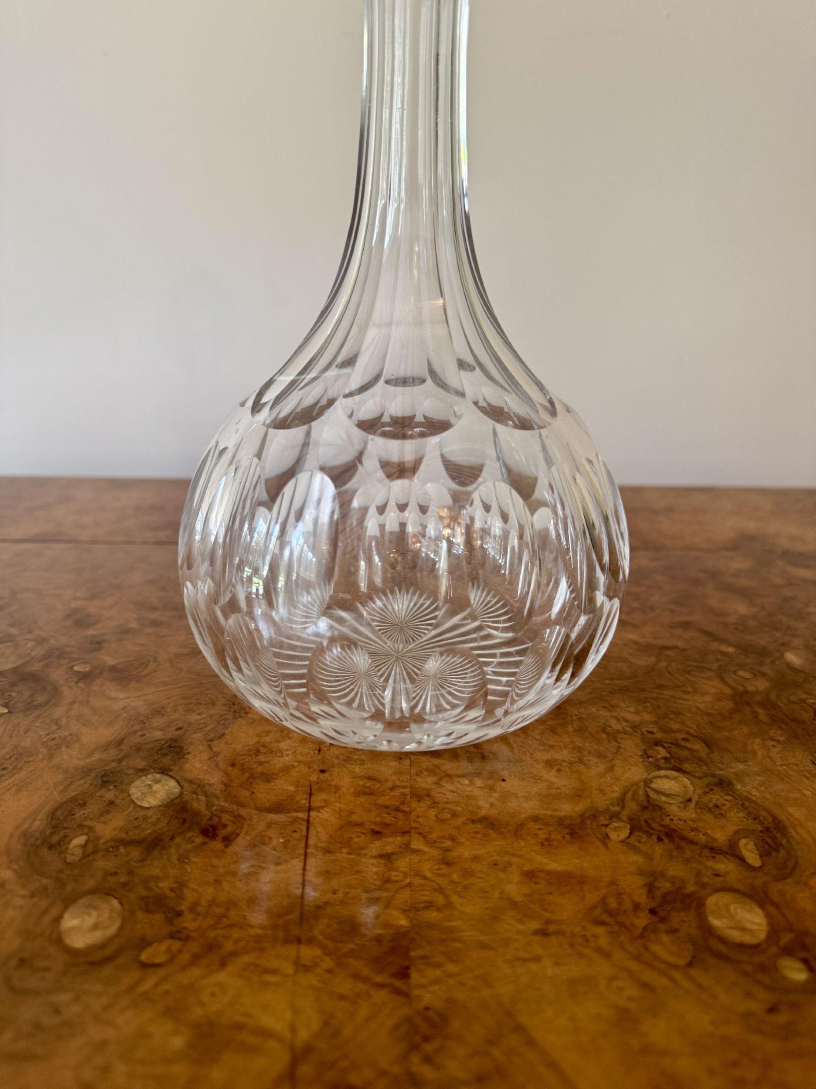 Verre Paire de carafes à décanter en verre de l'époque édouardienne de très belle qualité en vente