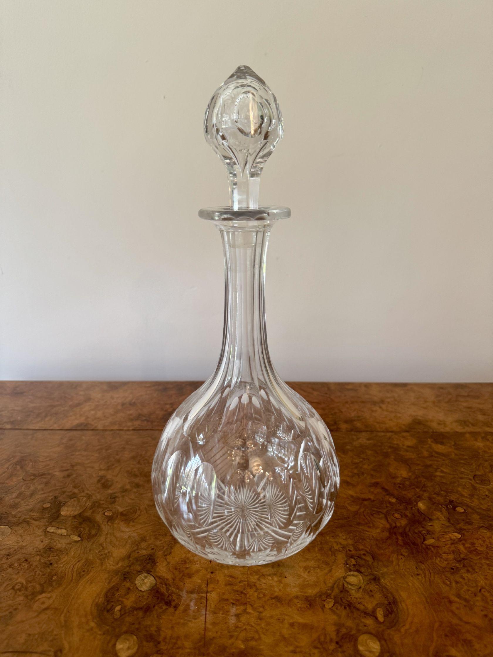 Paire de carafes à décanter en verre de l'époque édouardienne de très belle qualité en vente 1