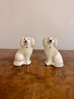 Lovely quality pair of antique miniature poodles