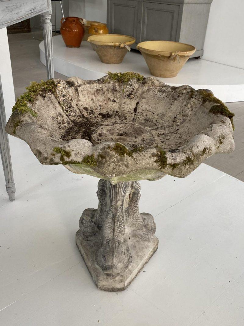 French Lovely Raised Decorated Weathered Planter-Jardinière, France